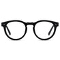 Black || Women's Round Prescription Glasses with Black Frame and Clear Lenses on a white background