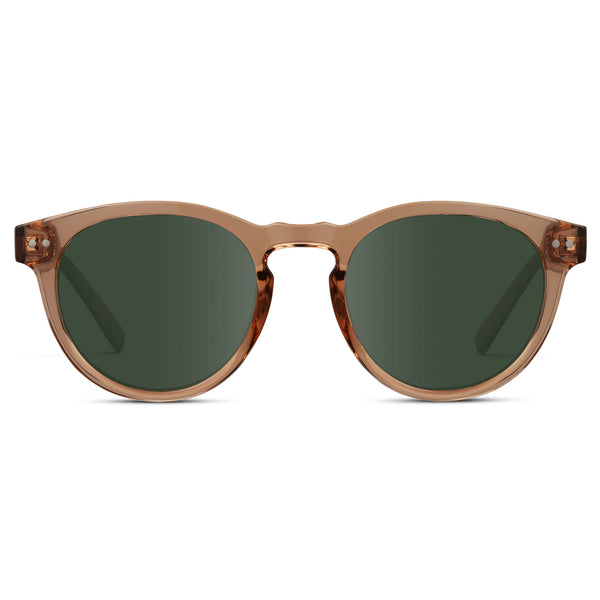 Tate | Prescription Sunglasses - Light Crystal Brown / G15 Lens