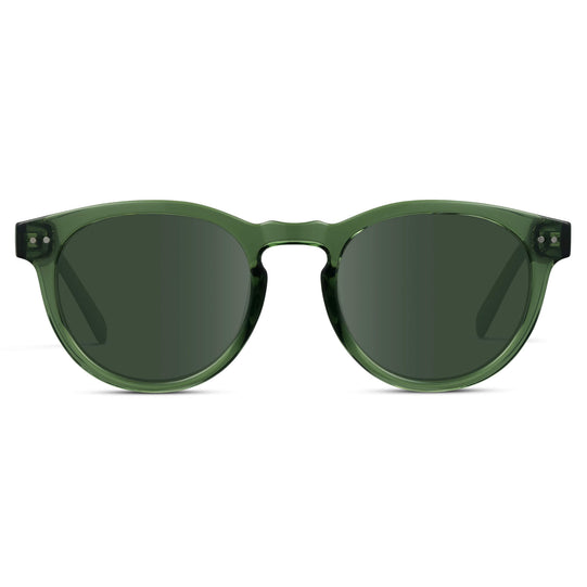 Emerald Green / G15 Lens || Emerald Green Round Frame with Green Prescription Lens