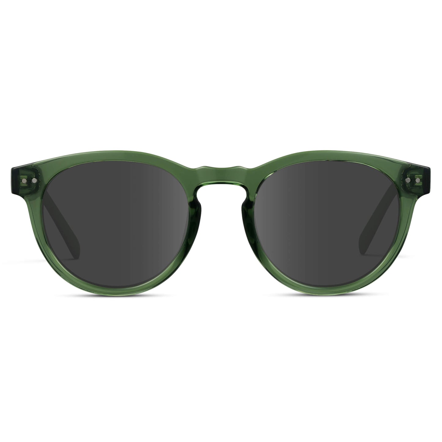 Emerald Green / Grey Lens || Emerald Green Round Frame with Grey Prescription Lens