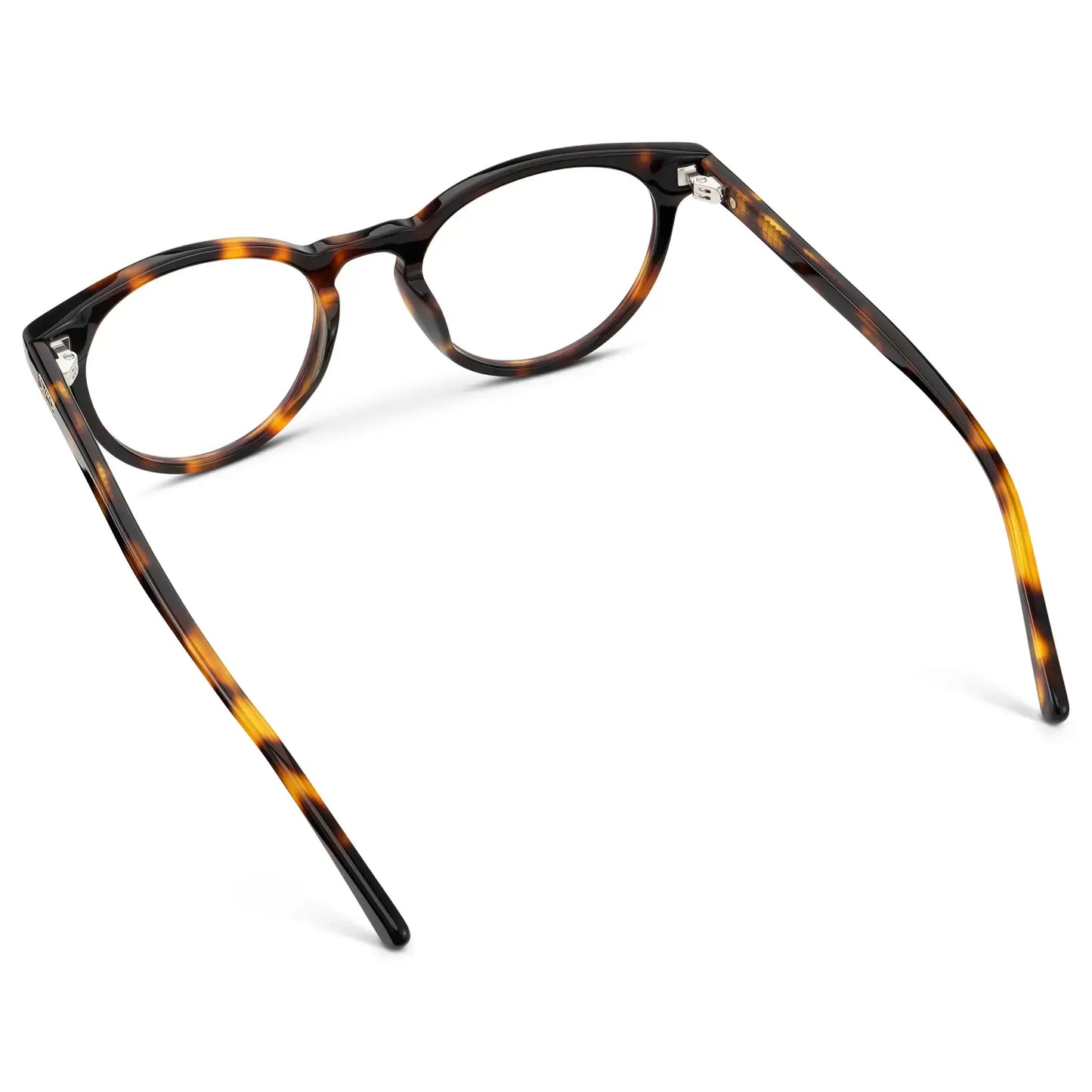 Brown Tortoise || Women's Round Prescription Glasses with a Brown Tortoise Acetate Frame and Clear Lens