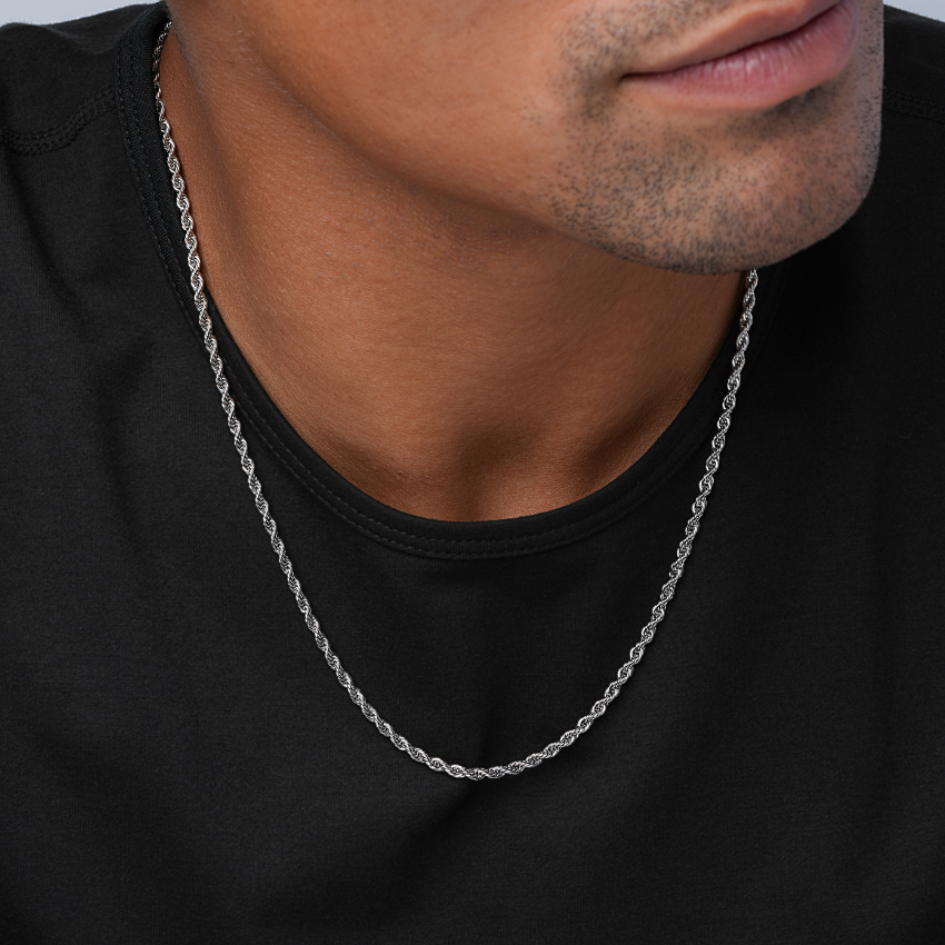 Silver || Twisted Silver Chain Necklace