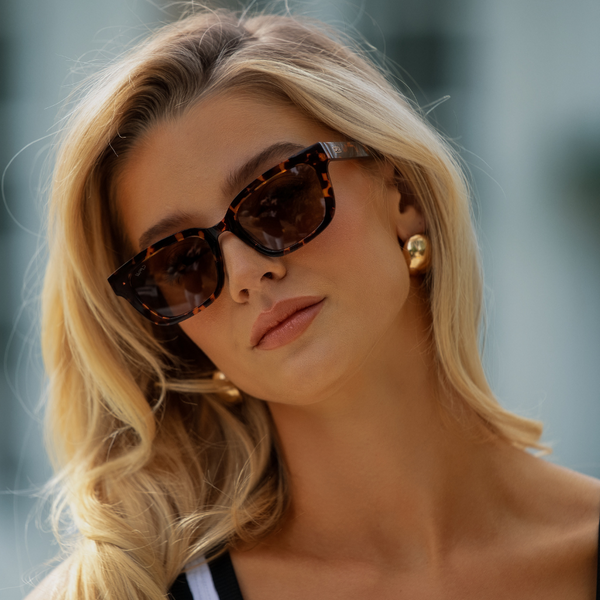 Vivian | Polarized - Ember Tortoise / Dark Brown Lens