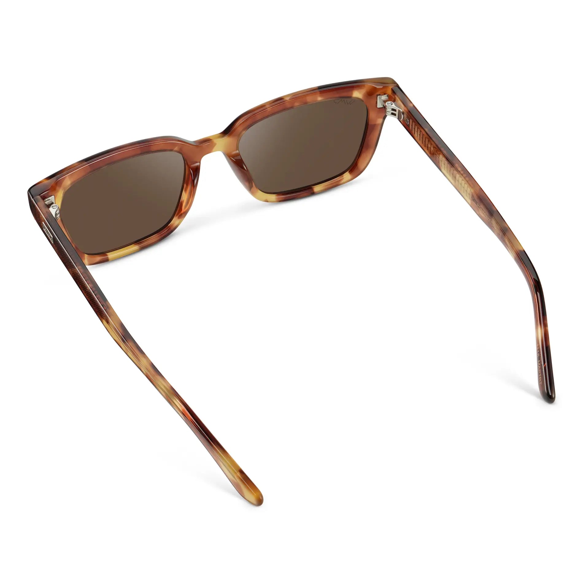 Honeycomb Tortoise / Brown Lens || Women's Rectangular Sunglasses with Honeycomb Tortoise Acetate Frame and Brown Polarized Lens