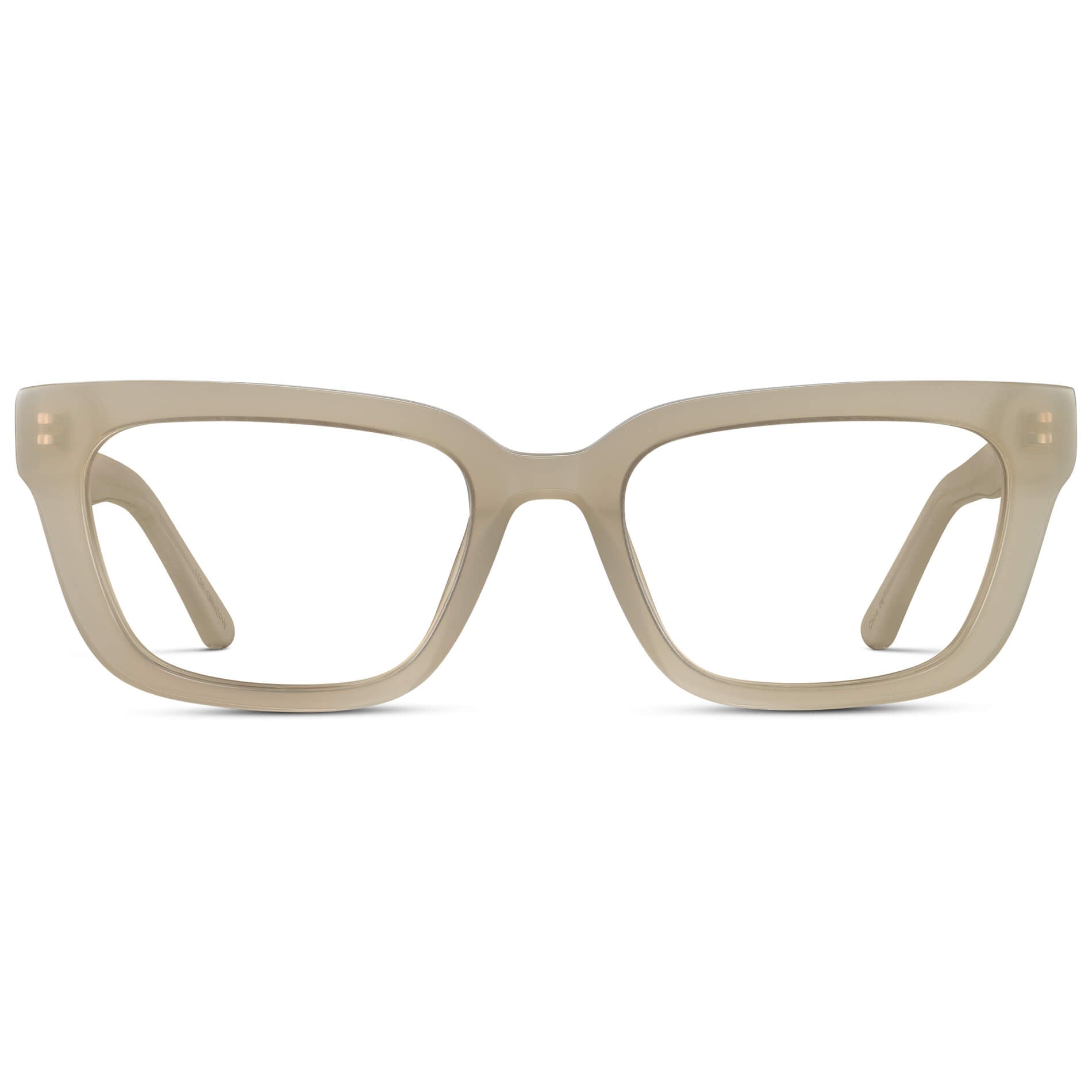Pearl Beige || Women's Rectangular Prescription Eyeglasses with Pearl Beige Acetate Frame and Clear Prescription Lenses