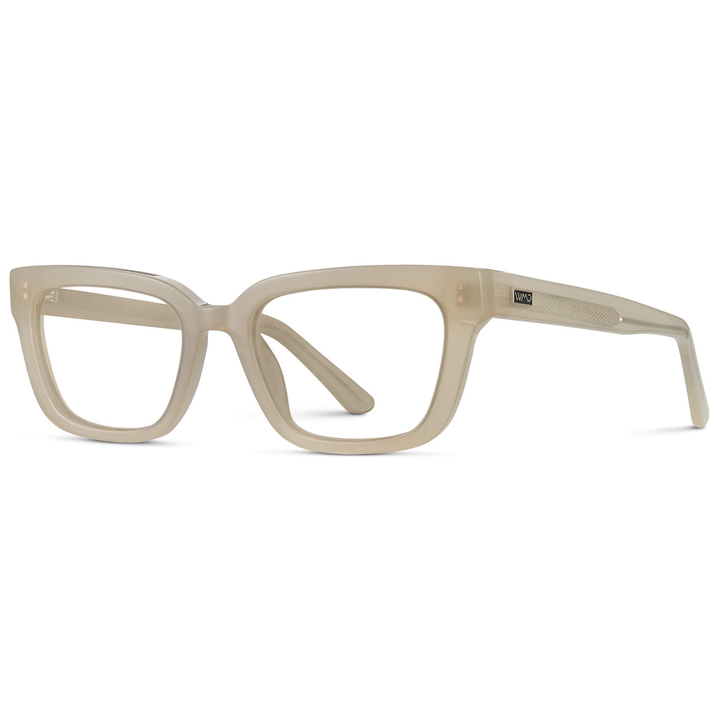 Pearl Beige || Women's Rectangular Prescription Eyeglasses with Pearl Beige Acetate Frame and Clear Prescription Lenses