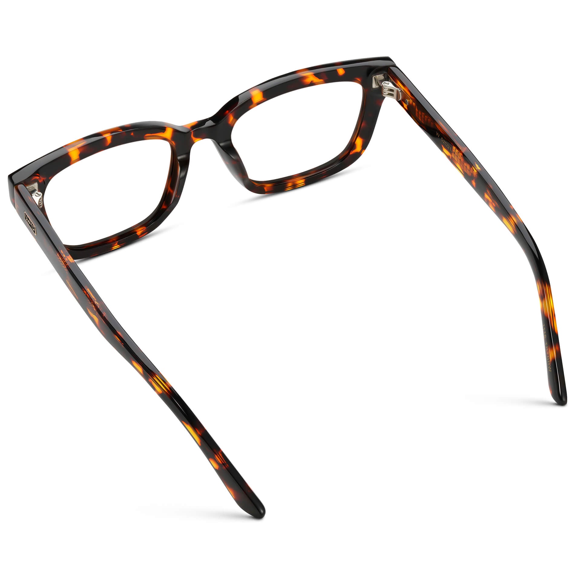 Ember Tortoise || Women's Rectangular Prescription Eyeglasses with Ember Tortoise Acetate Frame and Clear Prescription Lenses