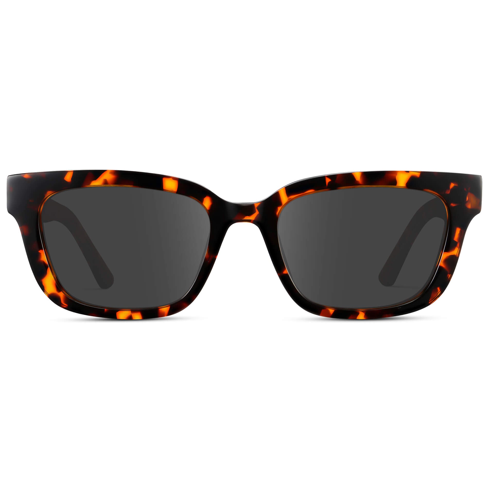 Ember Tortoise / Grey Lens || Women's Rectangular Prescription Sunglasses with Ember Tortoise Acetate Frame and Grey Prescription Lenses