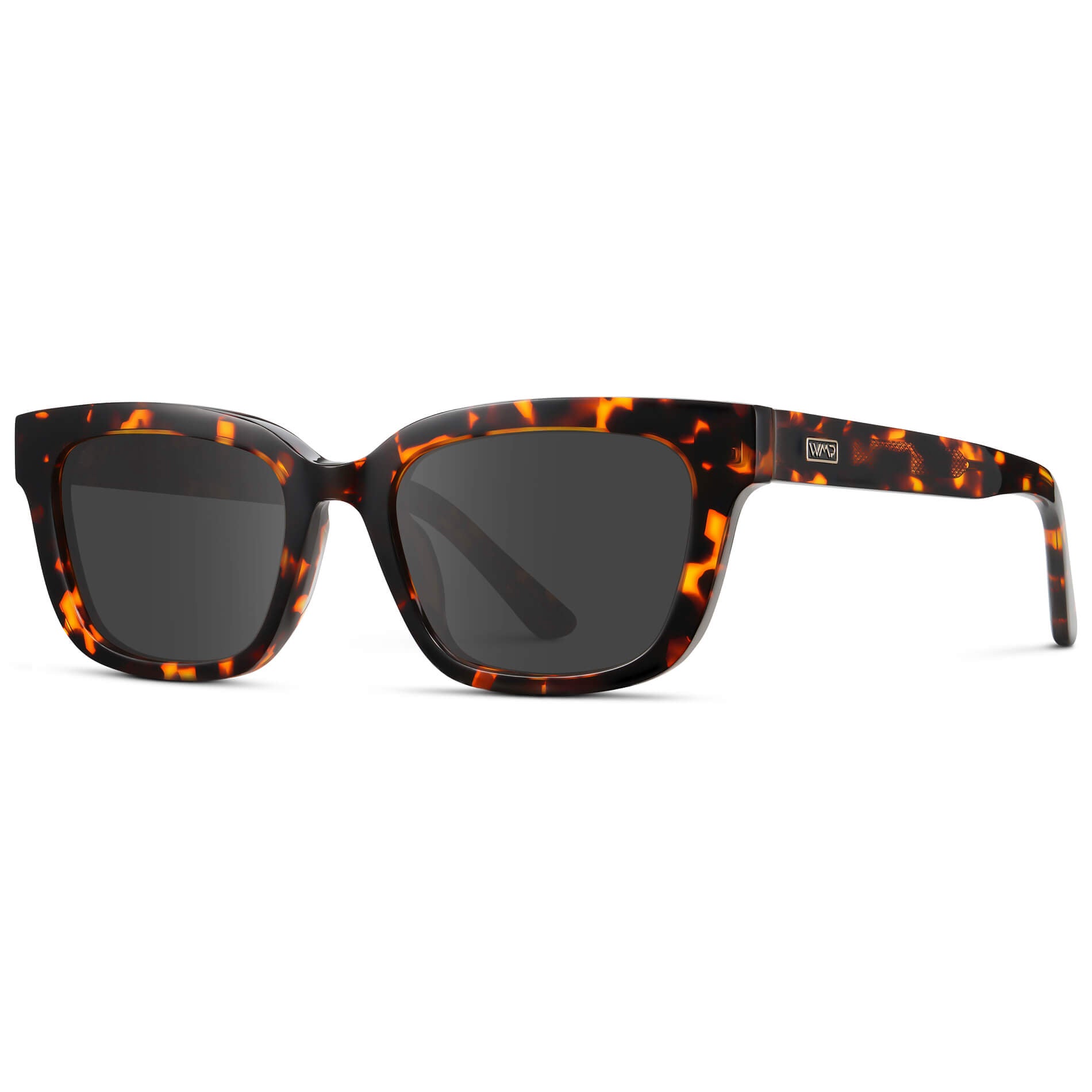 Ember Tortoise / Grey Lens || Women's Rectangular Prescription Sunglasses with Ember Tortoise Acetate Frame and Grey Prescription Lenses