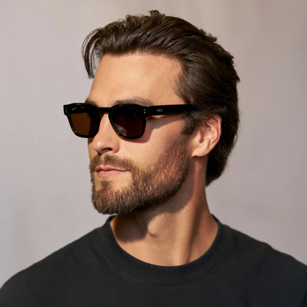 Wayne | Polarized - Black / Dark Brown Lens