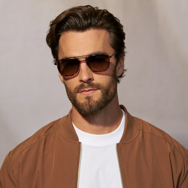 Weston | Polarized - Brown Tortoise / Grey Brown Gradient Lens