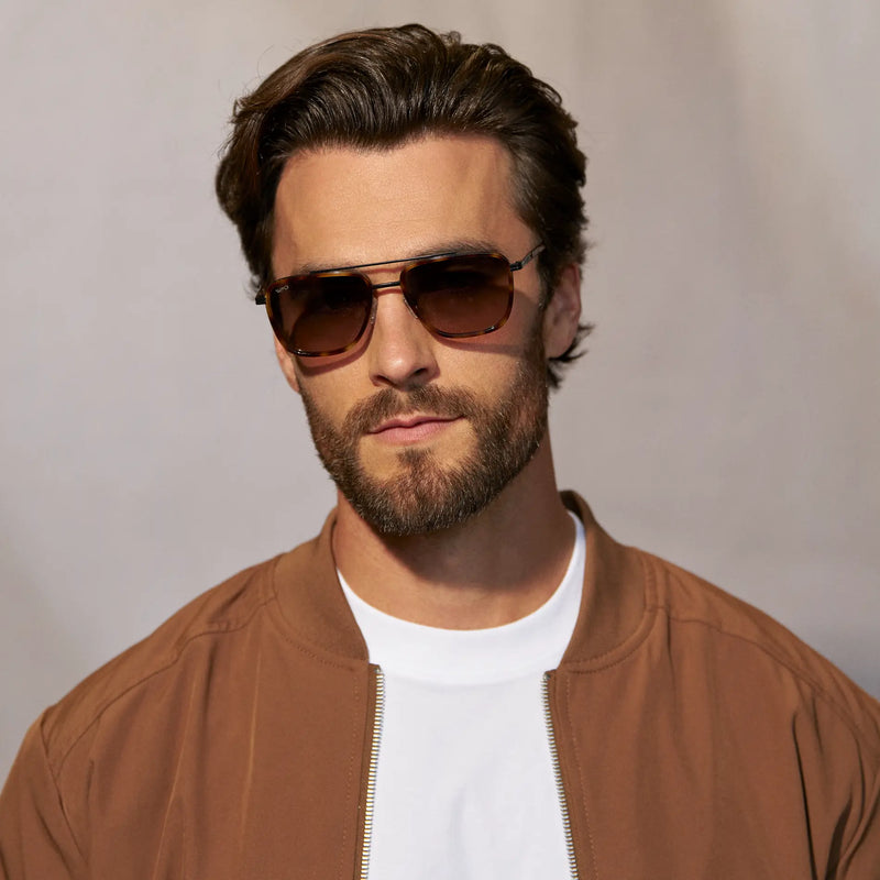 Weston | Polarized - Brown Tortoise / Grey Brown Gradient Lens