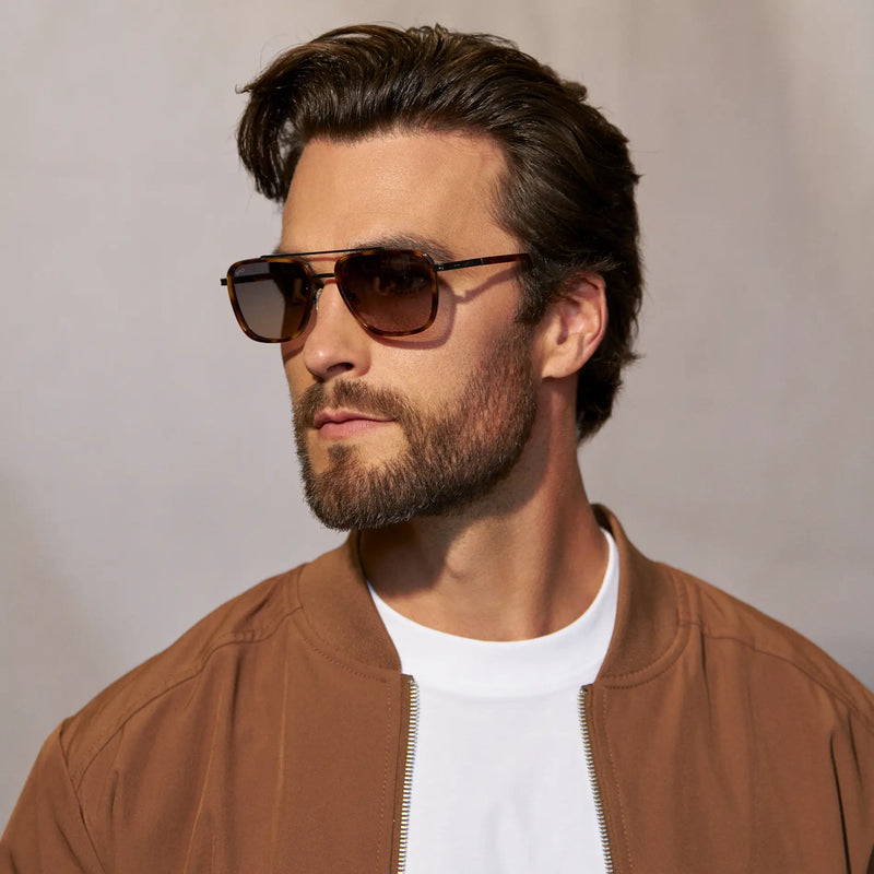 Weston | Polarized - Brown Tortoise / Grey Brown Gradient Lens