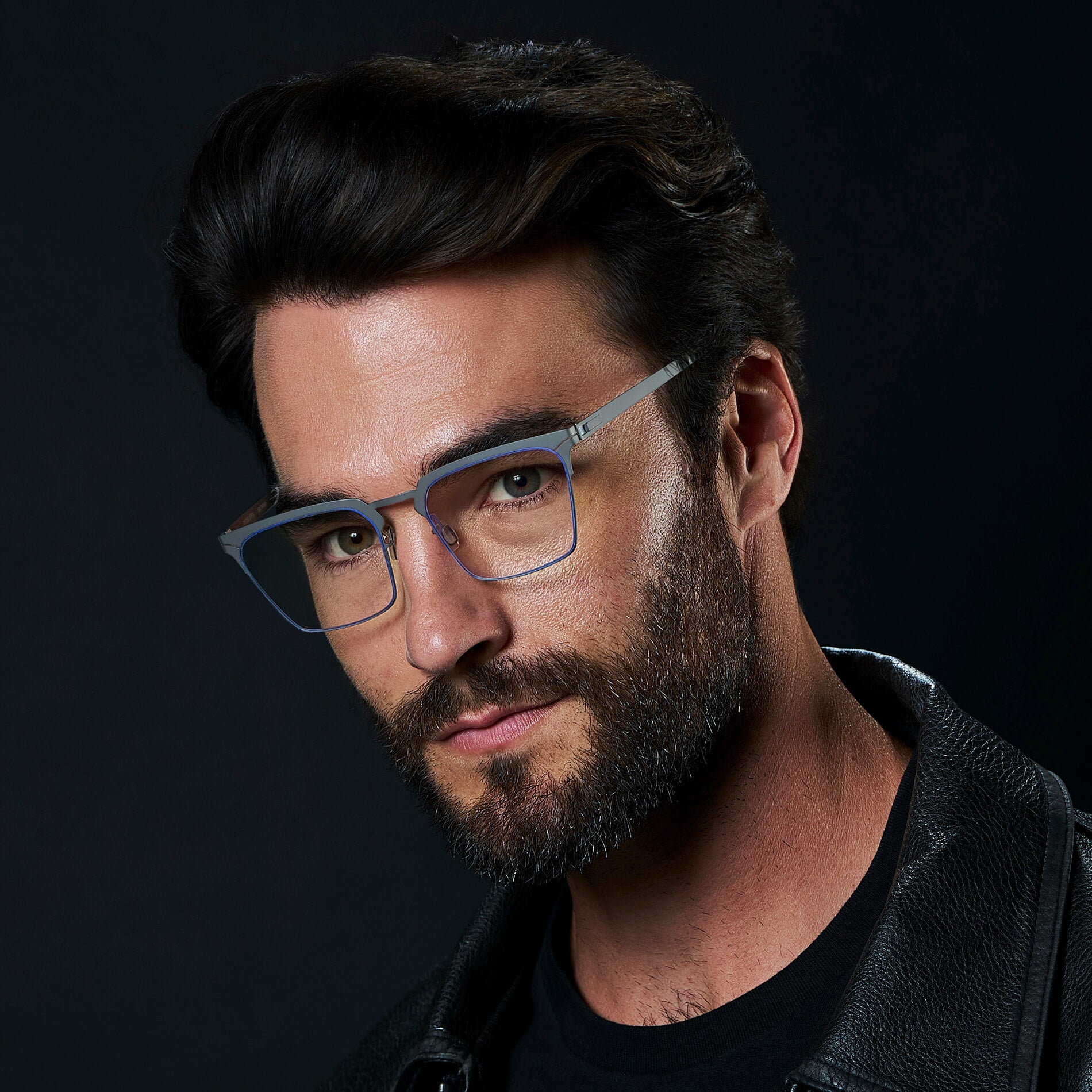 Matte Grey || Unisex Blue Light Glasses with Matte Grey Beta Titanium Metal Frame, Screwless Hinges, and Nylon Blue Light Blocking Clear Lens