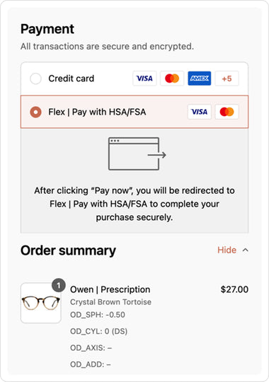 Select Flex | Pay at checkout