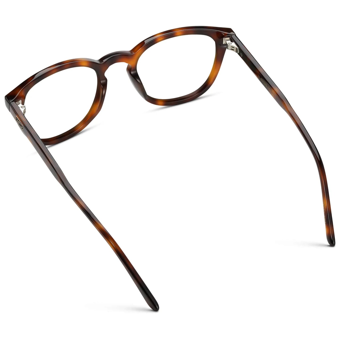 Havana Tortoise || Men's Round Prescription Eyeglasses with Brown Tortoise Acetate Frame and Clear Prescription Lenses