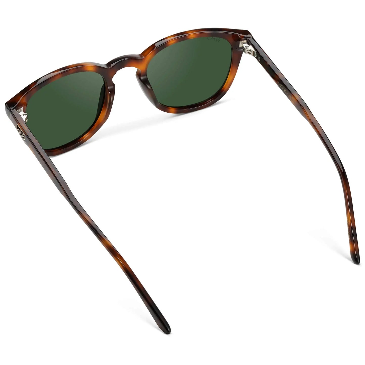 Havana Tortoise / Smoke Green Lens || Men's Rounded Oval Polarized Sunglasses with Tortoise Acetate Frame and Smoke Green Lens