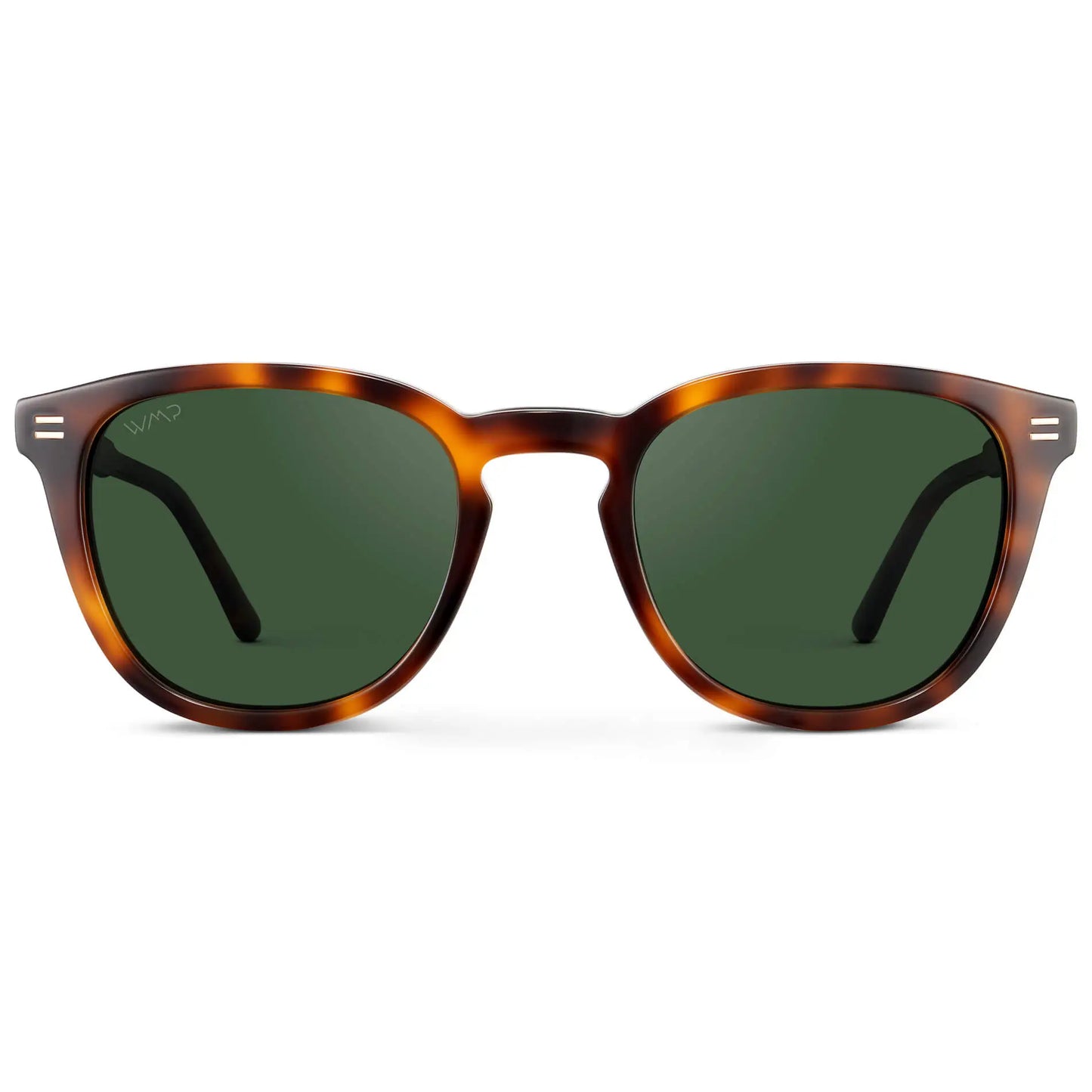 Havana Tortoise / Smoke Green Lens || Men's Rounded Oval Polarized Sunglasses with Tortoise Acetate Frame and Smoke Green Lens