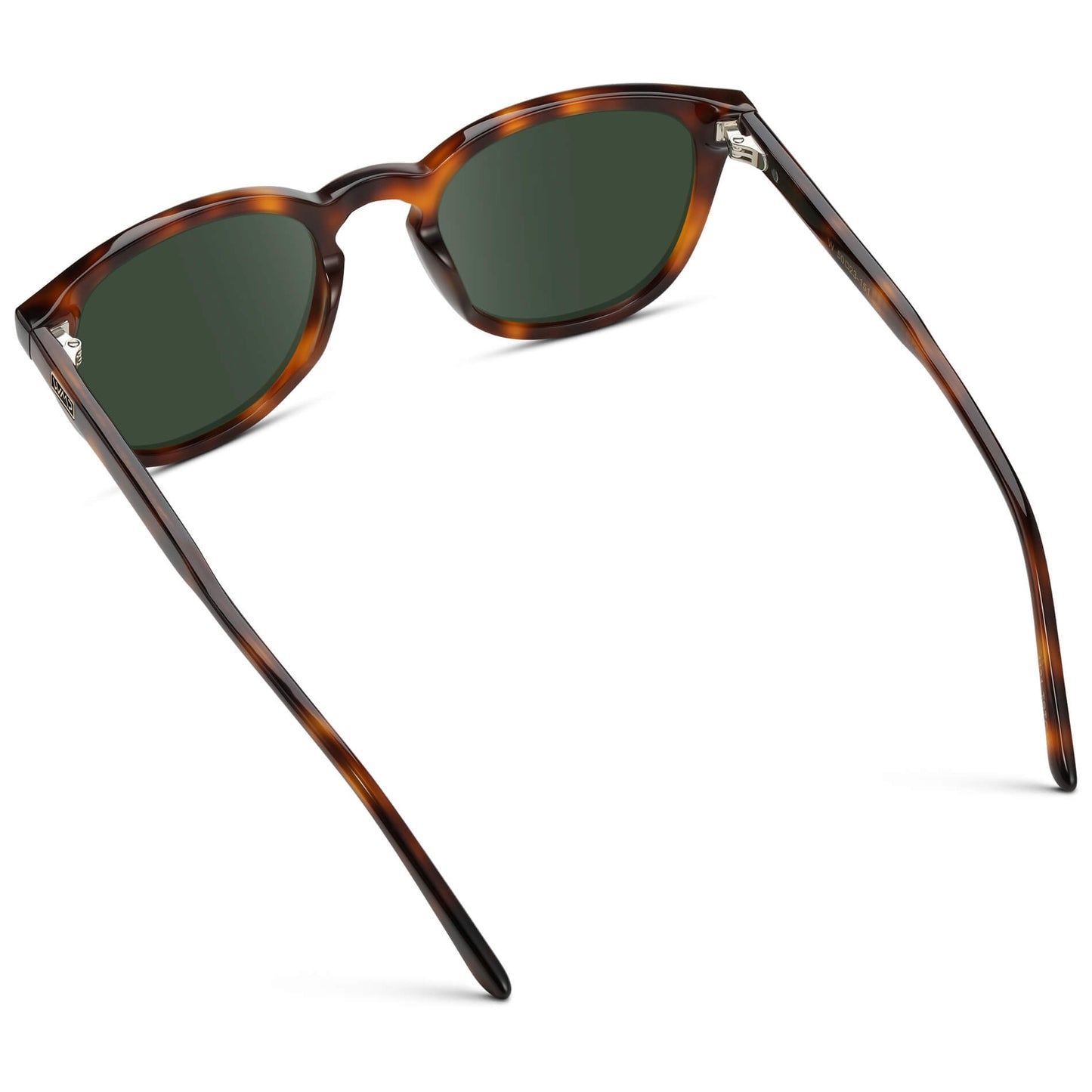 Havana Tortoise / G15 Lens || Men's Round Prescription Sunglasses with Brown Tortoise Acetate Frame and Green Prescription Lens