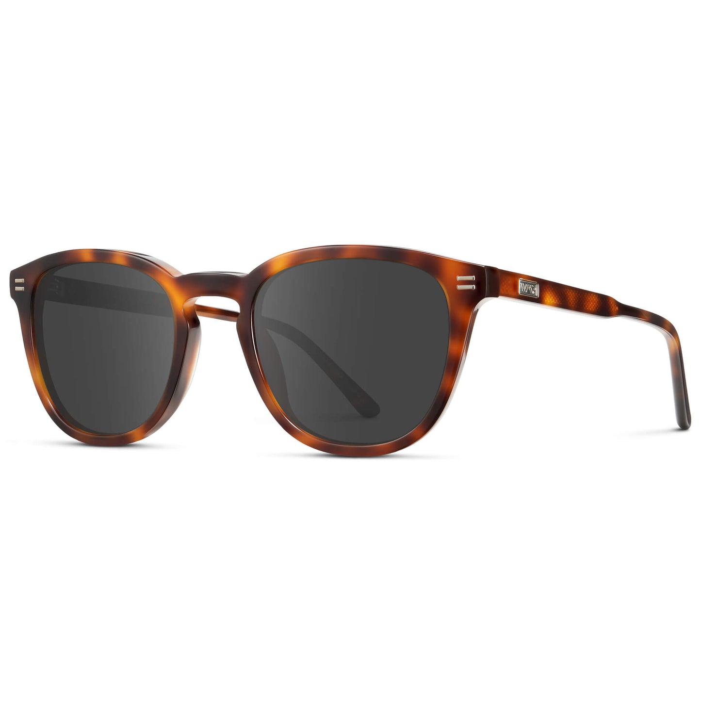 Havana Tortoise / Grey Lens || Men's Round Prescription Sunglasses with Brown Tortoise Acetate Frame and Grey Prescription Lens