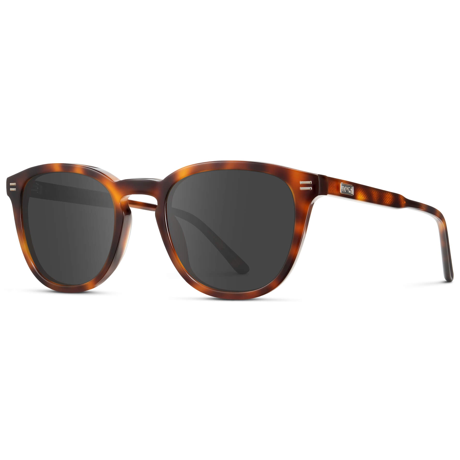 Havana Tortoise / Grey Lens || Men's Round Prescription Sunglasses with Brown Tortoise Acetate Frame and Grey Prescription Lens