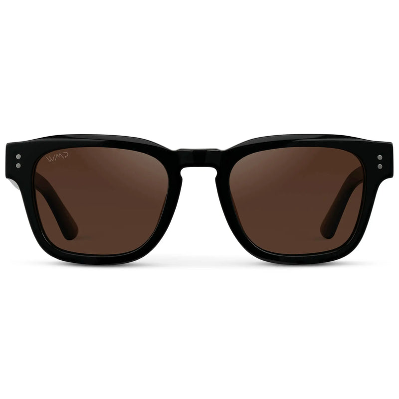 Wayne | Polarized - Black / Dark Brown Lens