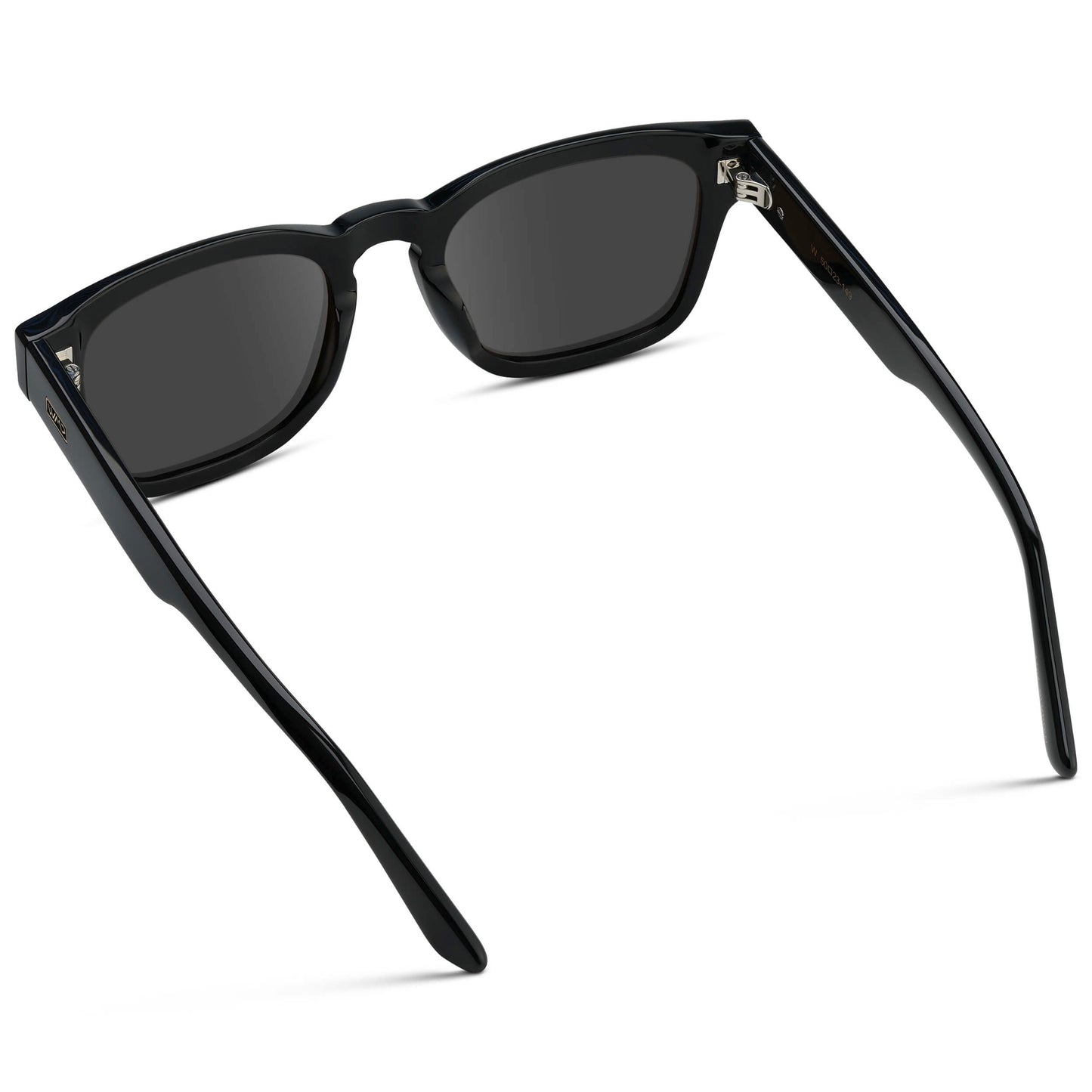 Black / Grey || Men's Geometric Rectangular Prescription Sunglasses with Black Acetate Frame and Grey Prescription Lens