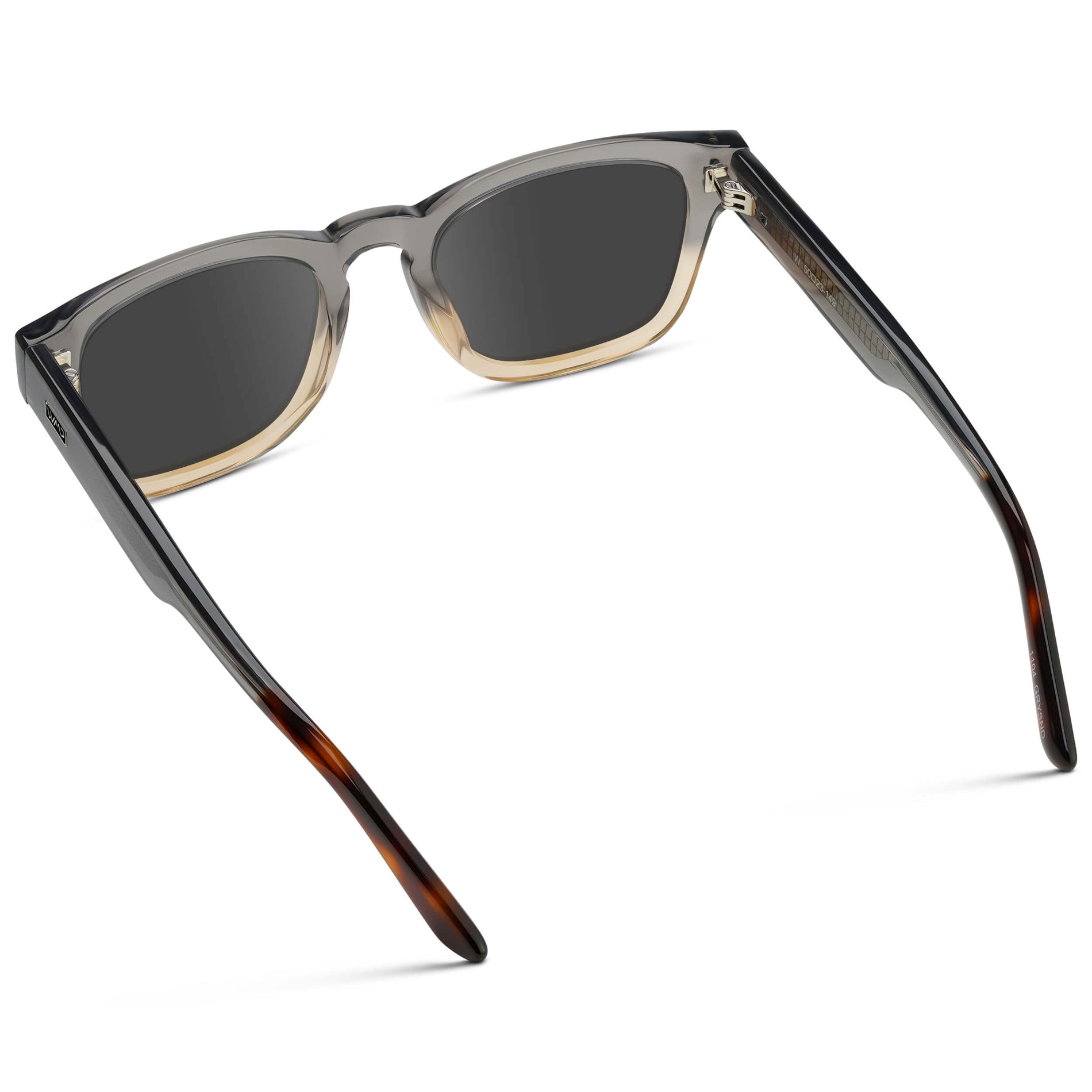Graphite Horizon Grey / Grey || Men's Geometric Rectangular Prescription Sunglasses with Grey Acetate Frame and Grey Prescription Lens