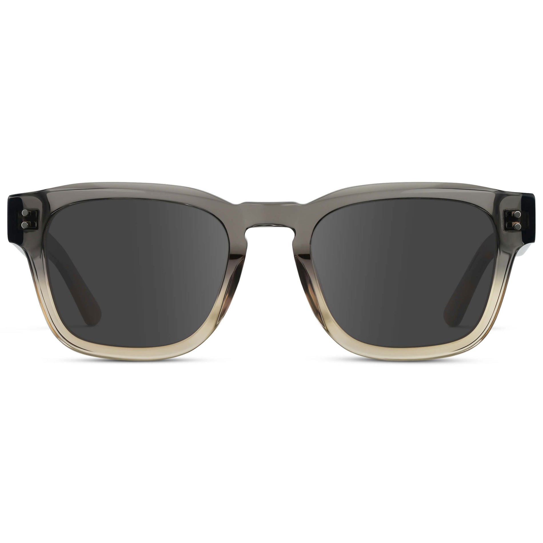 Graphite Horizon Grey / Grey || Men's Geometric Rectangular Prescription Sunglasses with Grey Acetate Frame and Grey Prescription Lens