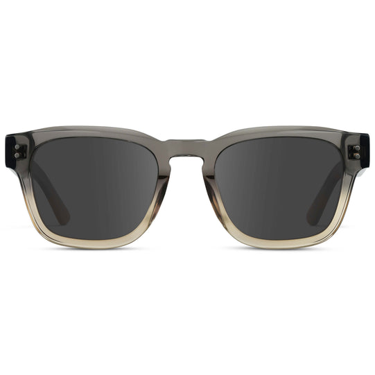 Graphite Horizon Grey / Grey || Men's Geometric Rectangular Prescription Sunglasses with Grey Acetate Frame and Grey Prescription Lens