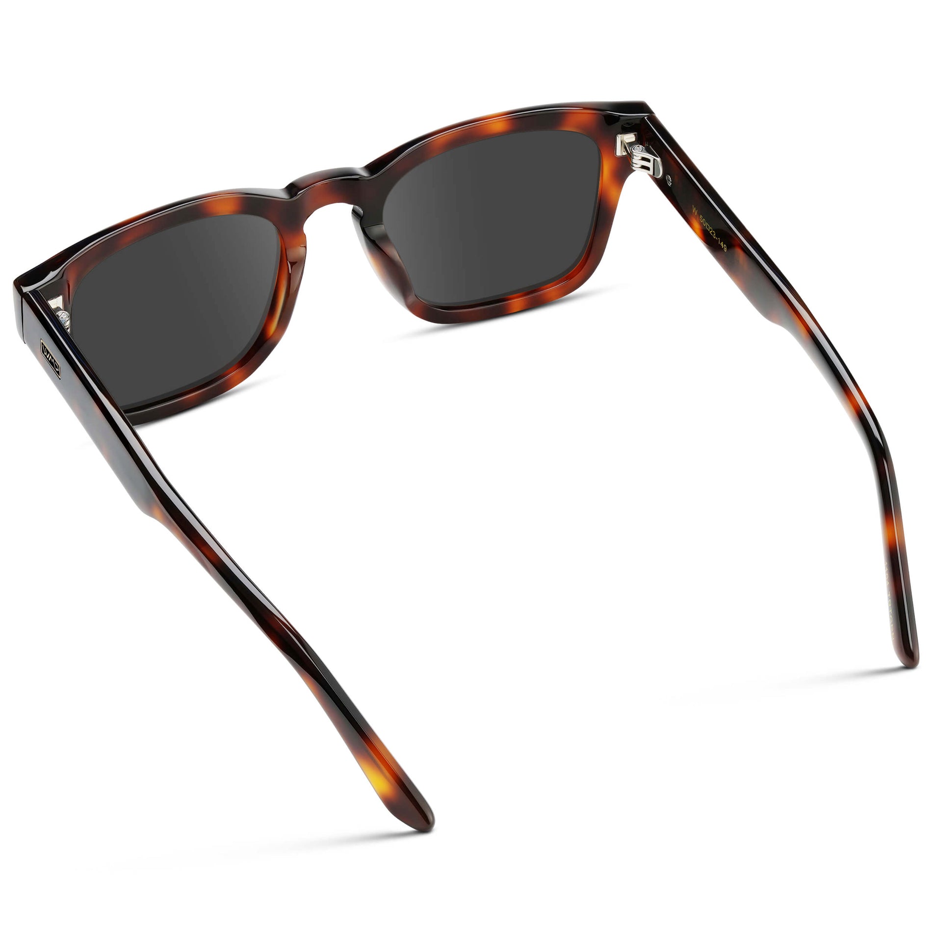 Havana Tortoise / Grey || Men's Geometric Rectangular Prescription Sunglasses with Havana Tortoise Acetate Frame and Grey Prescription Lens