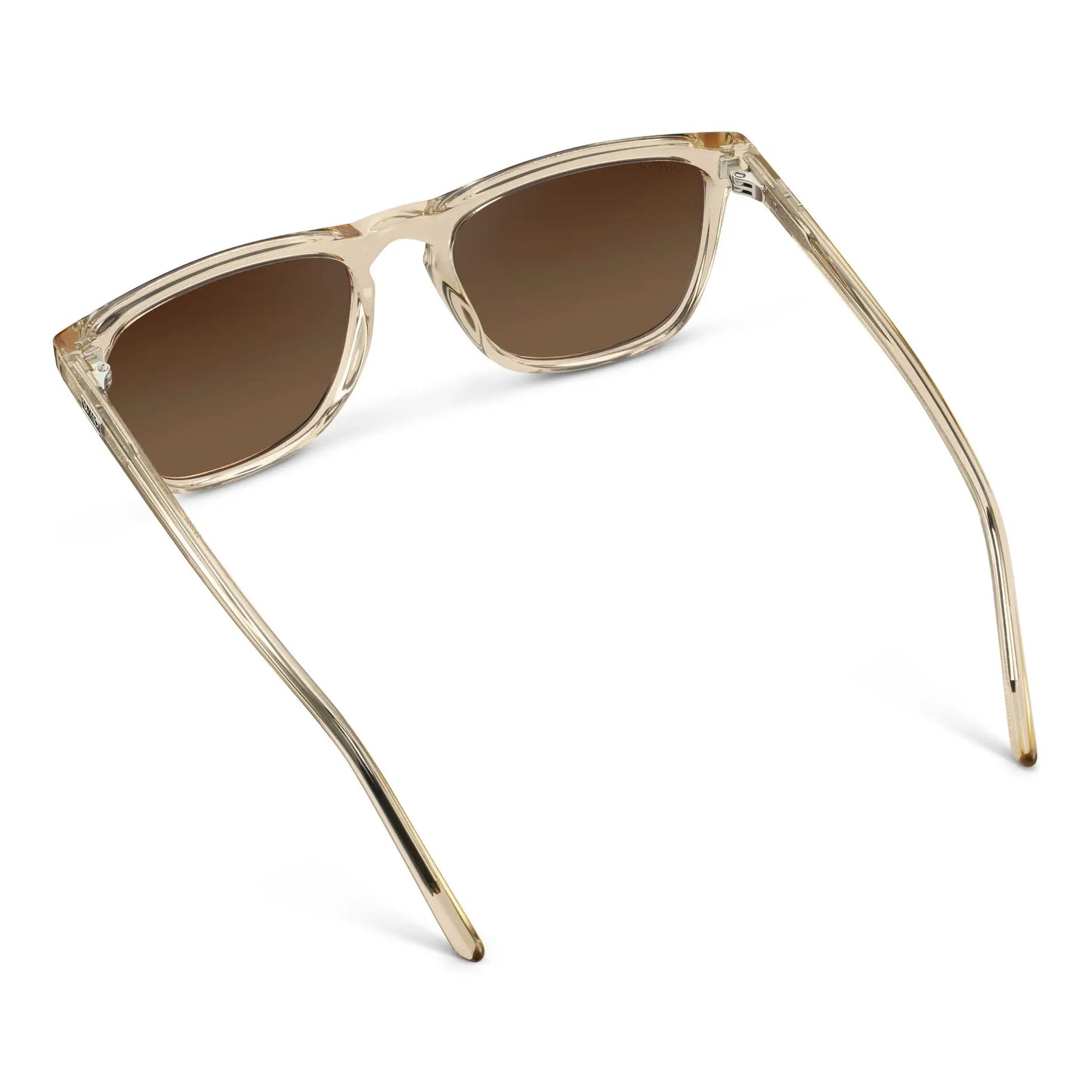 Sand Brown / Brown Gold Gradient Lens || Men's Sand Brown Classic Square Frame Sunglasses with Brown Gold Gradient Polarized Lenses