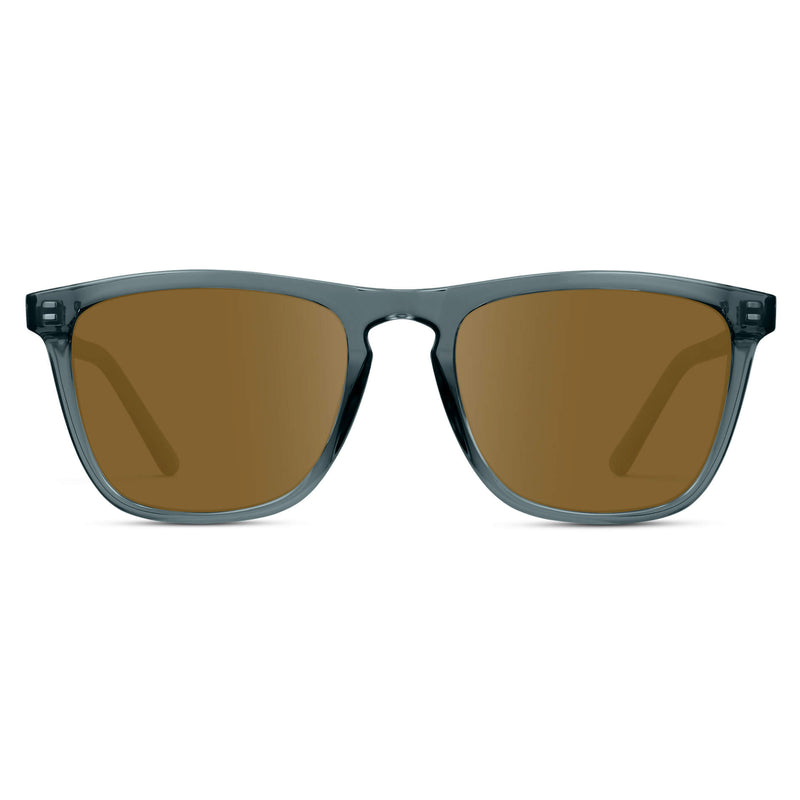 Wesley | Prescription Sunglasses - Crystal Stone Blue / Amber Lens