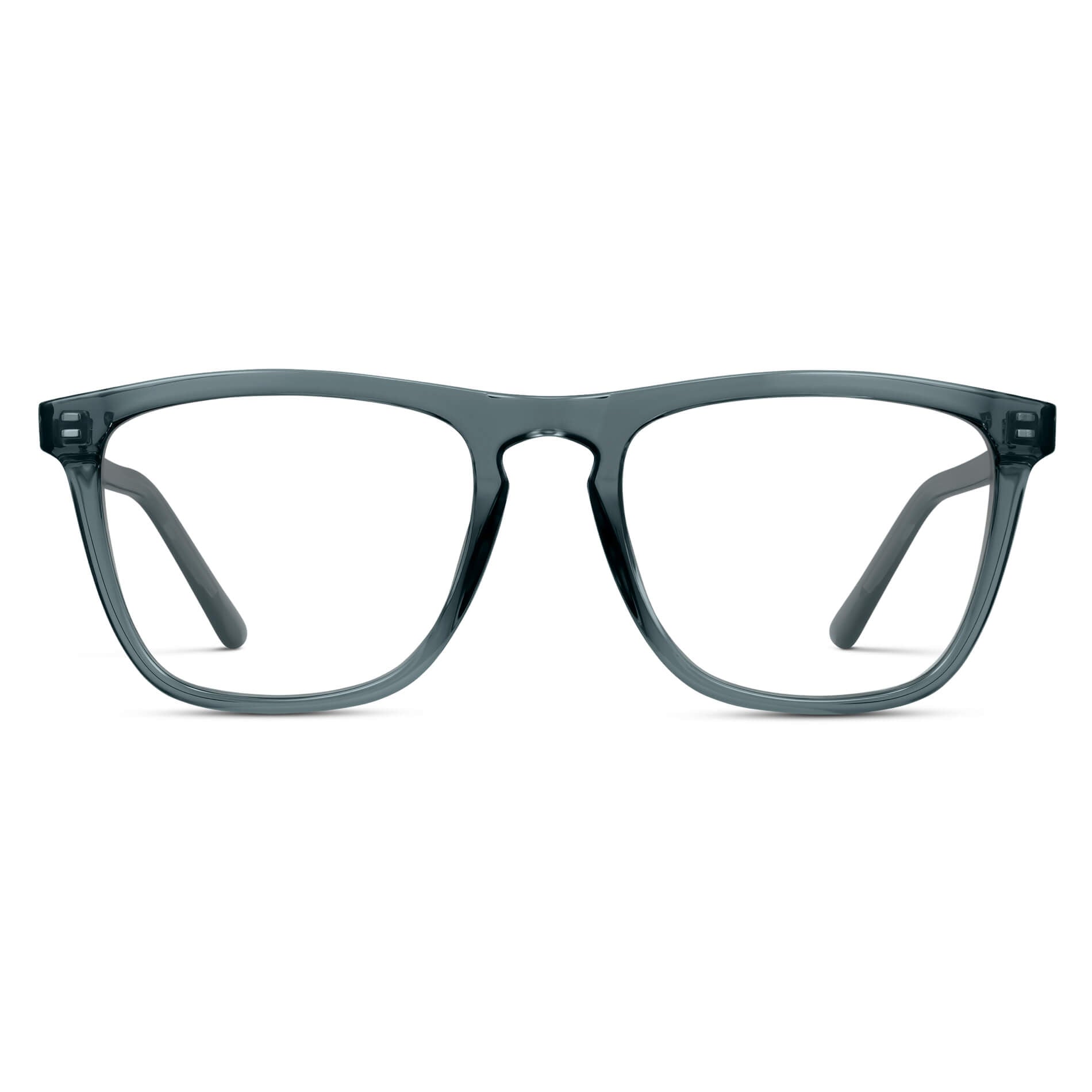 Crystal Stone Blue || Blue Square Frame Prescription Glasses with Clear Lenses