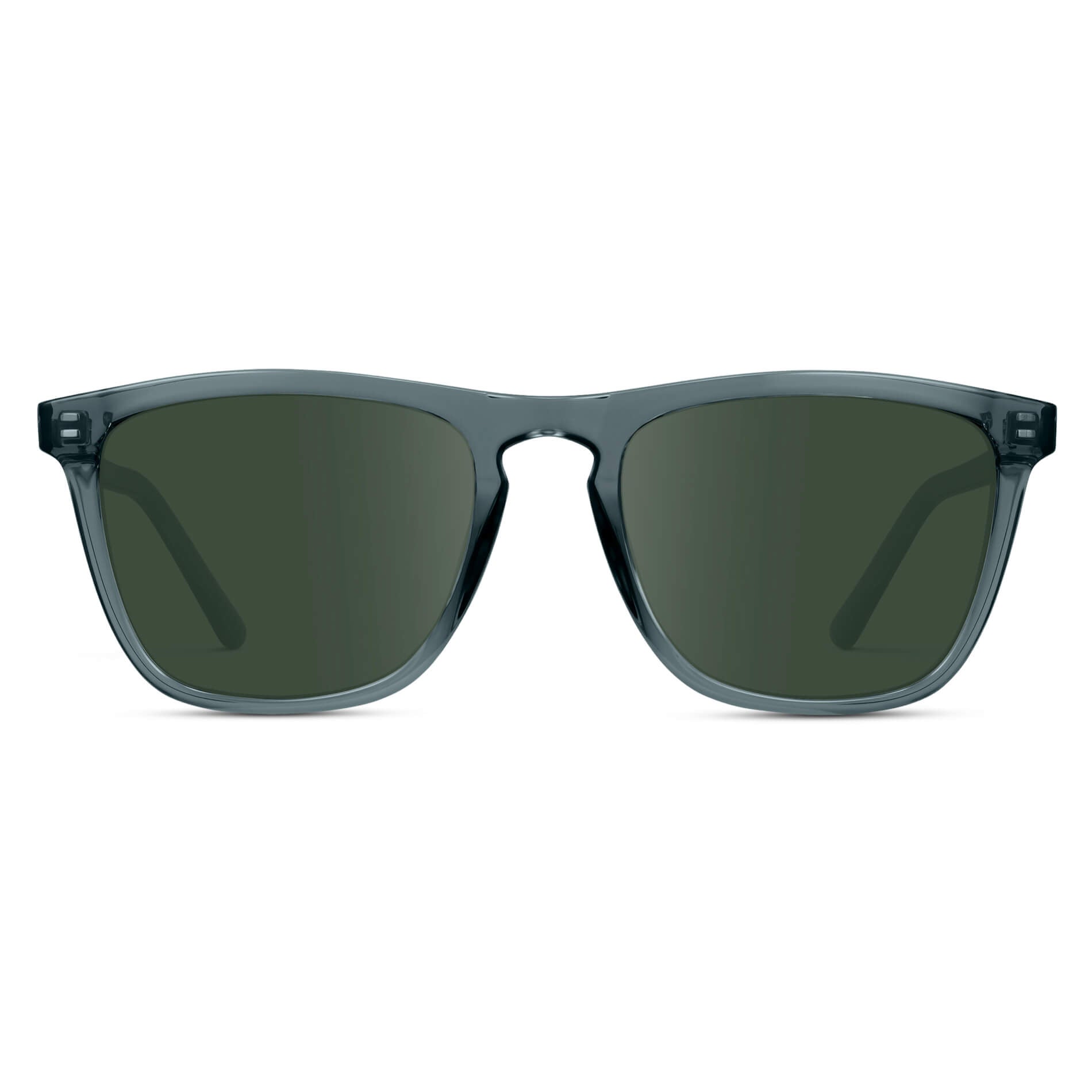 Crystal Stone Blue / G15 Lens || Blue Square Frame Prescription Sunglasses with G15 Lenses