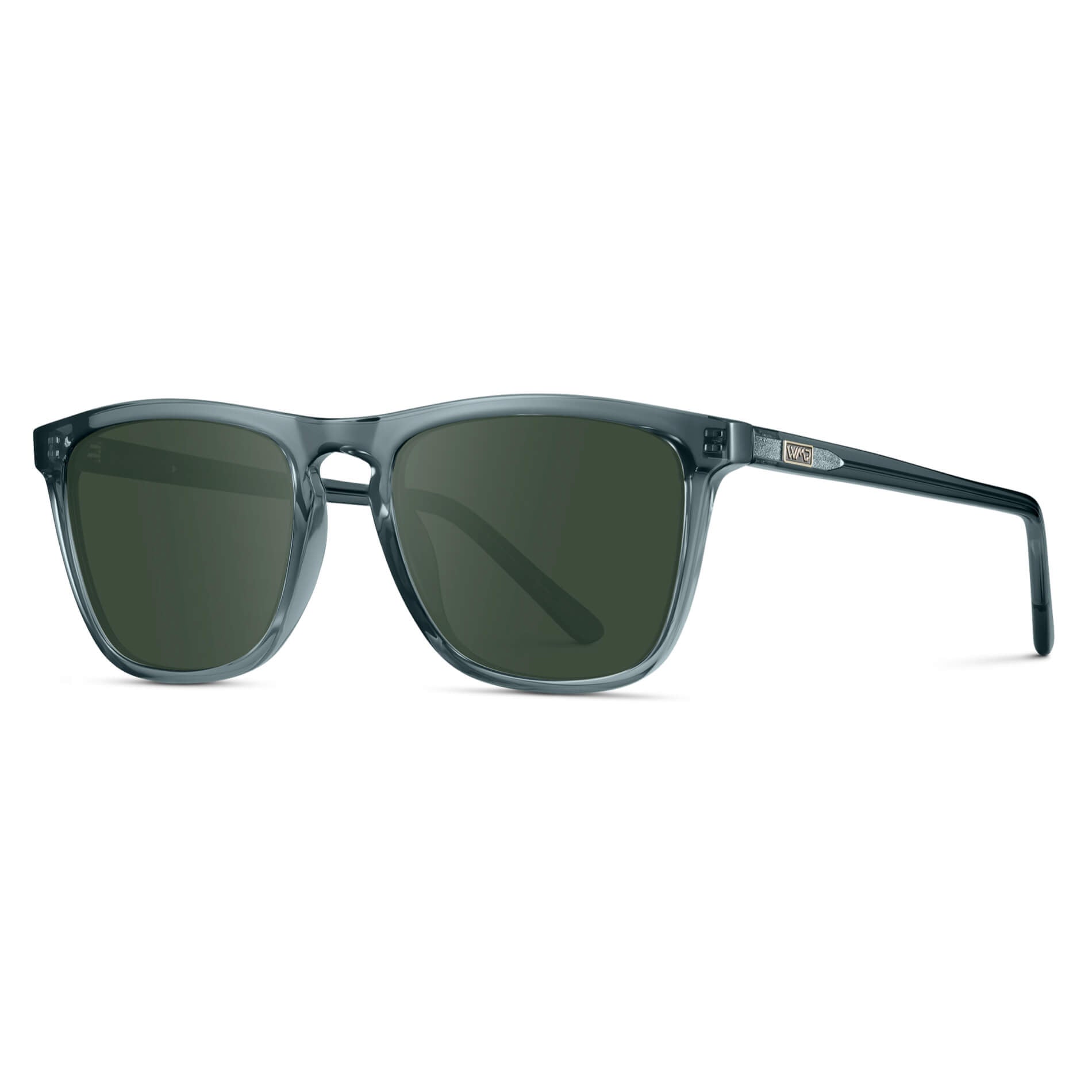 Crystal Stone Blue / G15 Lens || Blue Square Frame Prescription Sunglasses with G15 Lenses