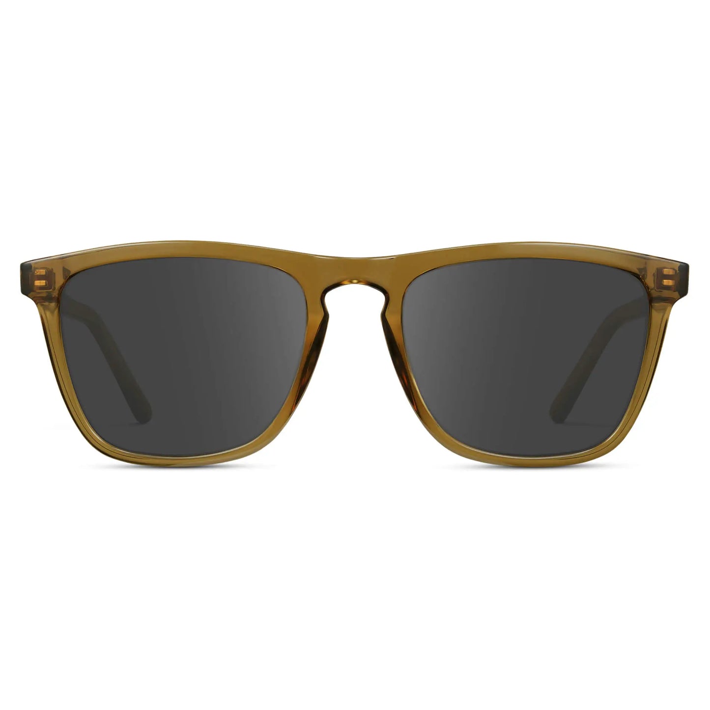 Crystal Verde / Grey || Men's Square Prescription Sunglasses with Crystal Verde Frame and Grey Lenses on a white background