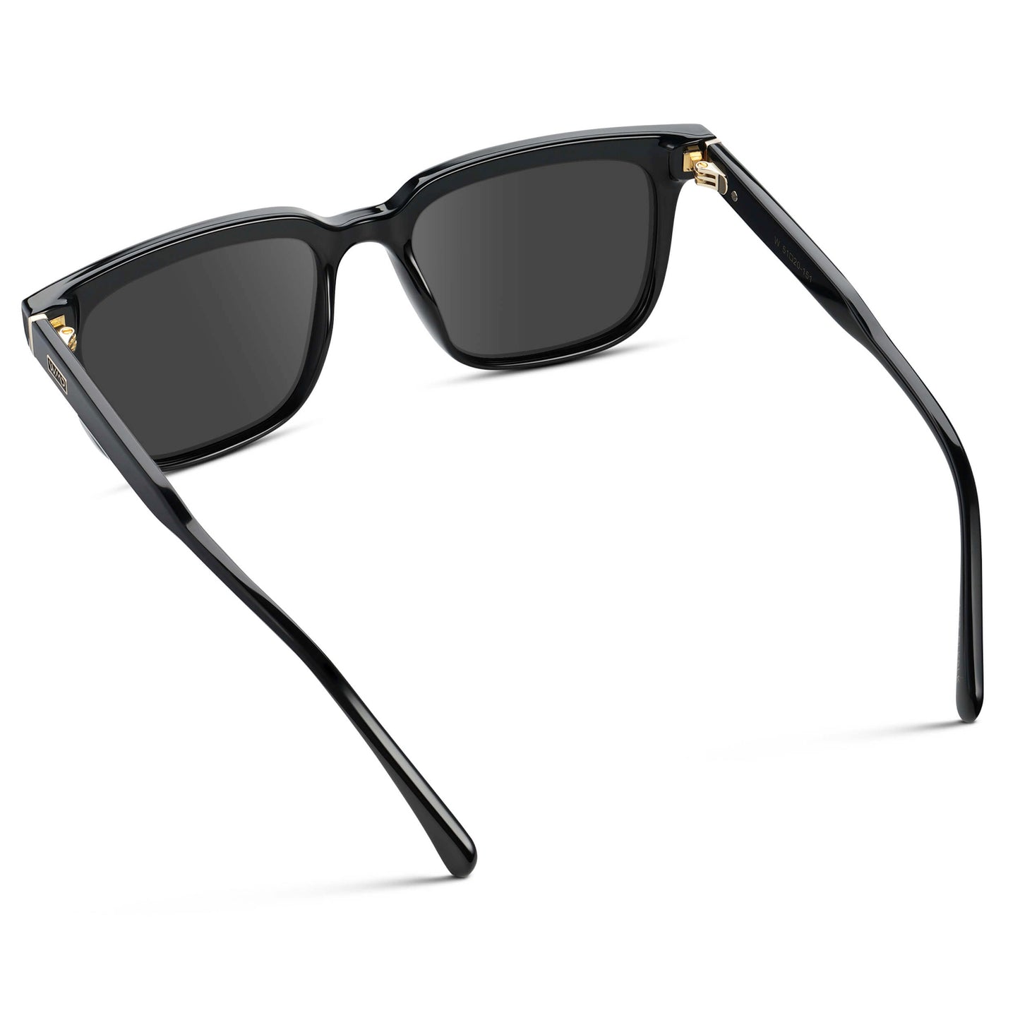 Black / Grey || Men's Thick Square Prescription Sunglasses with Black Acetate Frame and Grey Lens