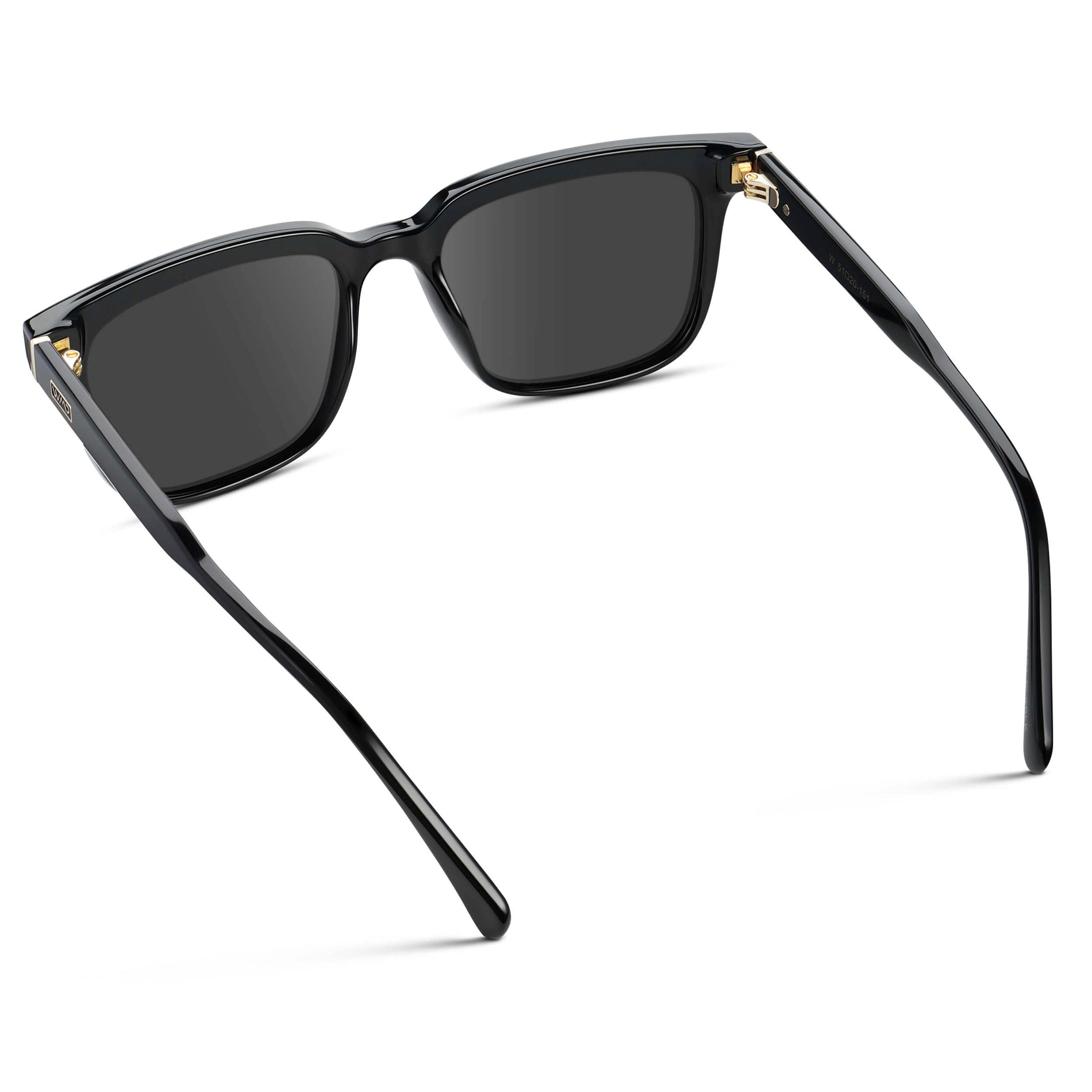 Black / Grey || Men's Thick Square Prescription Sunglasses with Black Acetate Frame and Grey Lens