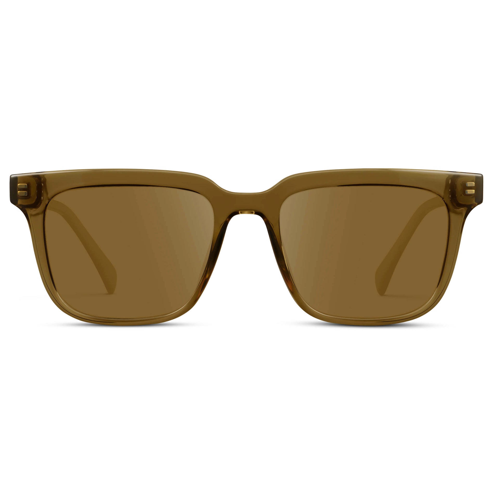Crystal Verde / Amber || Men's Thick Square Prescription Sunglasses with Crystal Verde Acetate Frame and Amber Lens