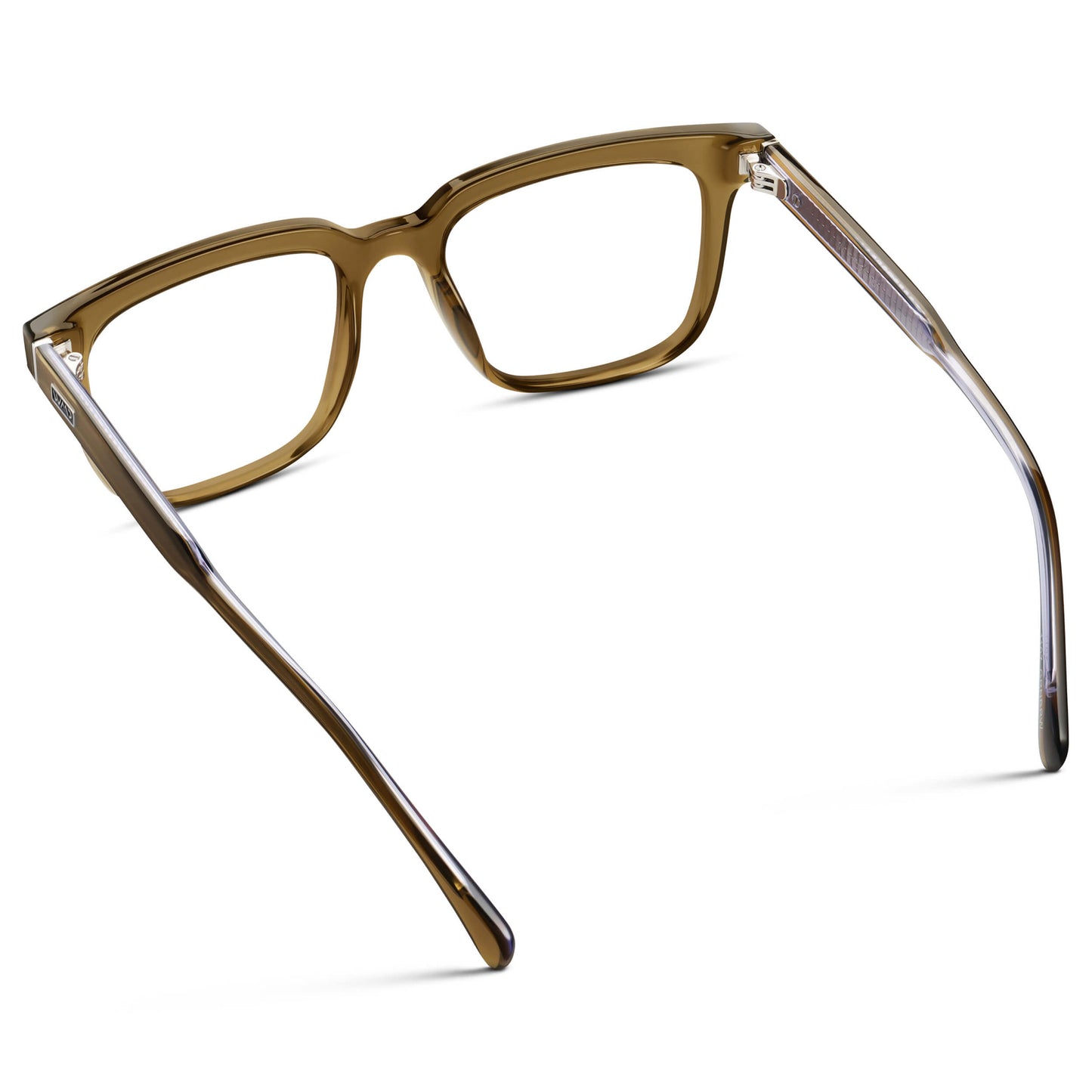 Crystal Verde || Men's Thick Square Eyeglasses with Crystal Verde Acetate Frame and Clear Prescription Lens