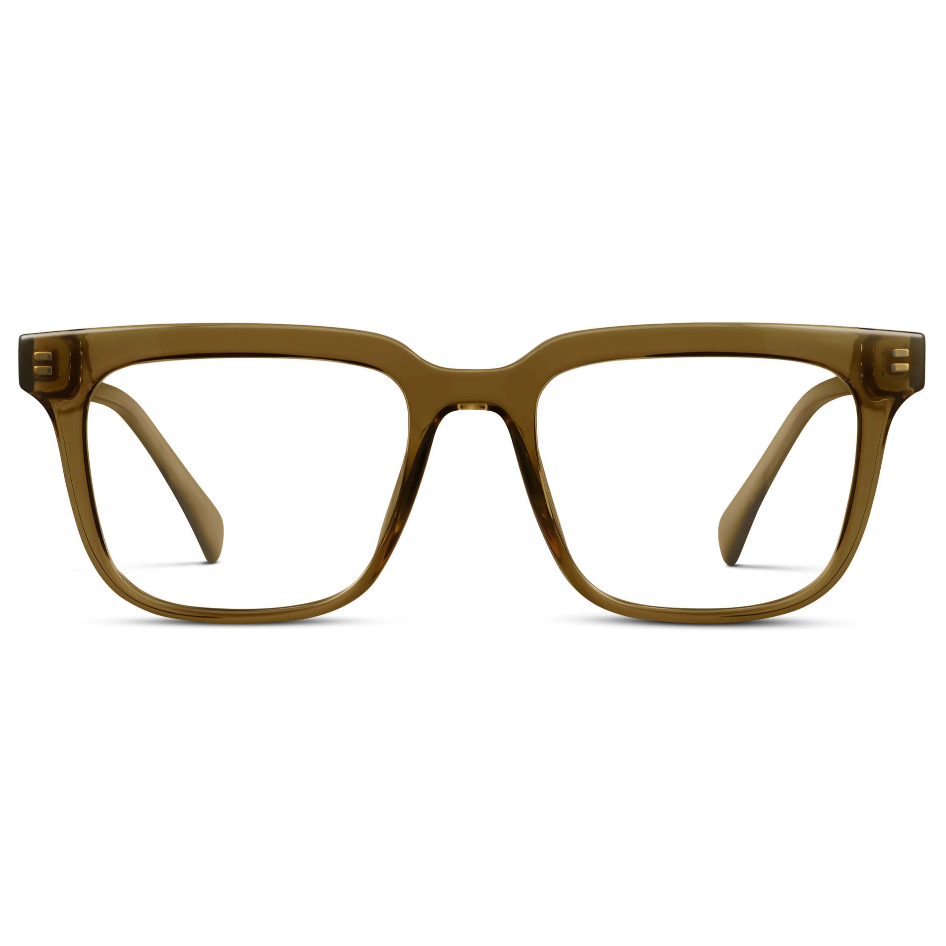 Crystal Verde || Men's Thick Square Eyeglasses with Crystal Verde Acetate Frame and Clear Prescription Lens