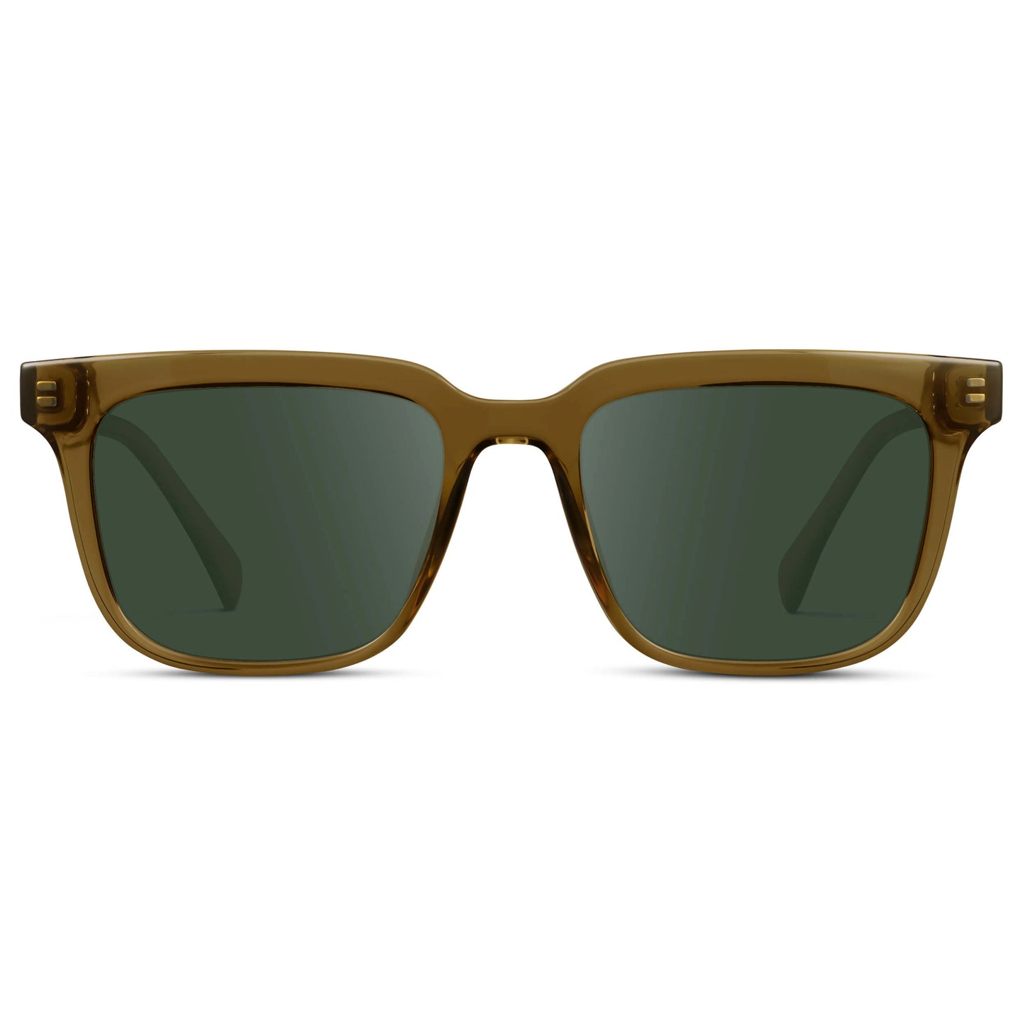 Crystal Verde / G15 || Men's Thick Square Prescription Sunglasses with Crystal Verde Acetate Frame and Green Lens