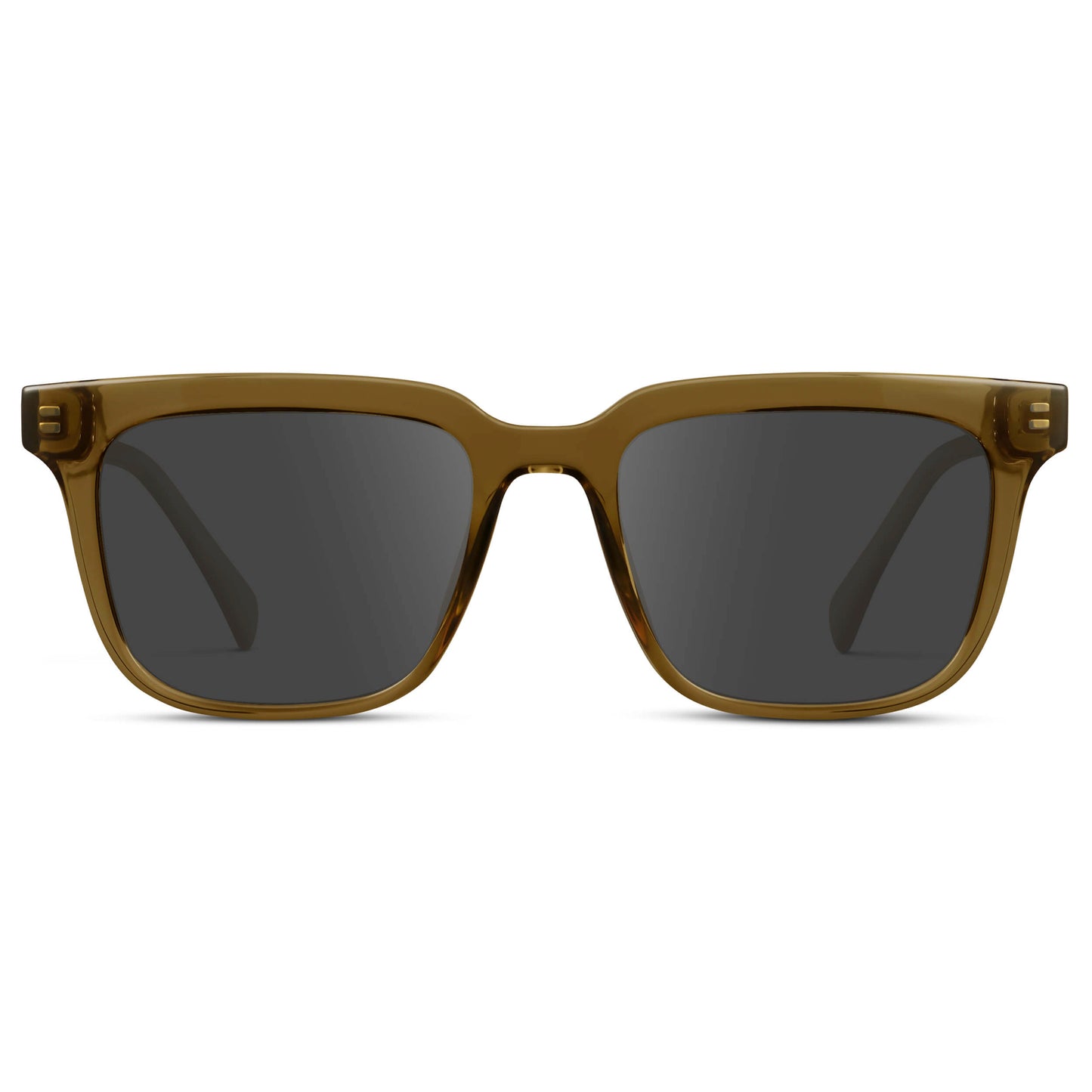 Crystal Verde / Grey || Men's Thick Square Prescription Sunglasses with Crystal Verde Acetate Frame and Grey Lens