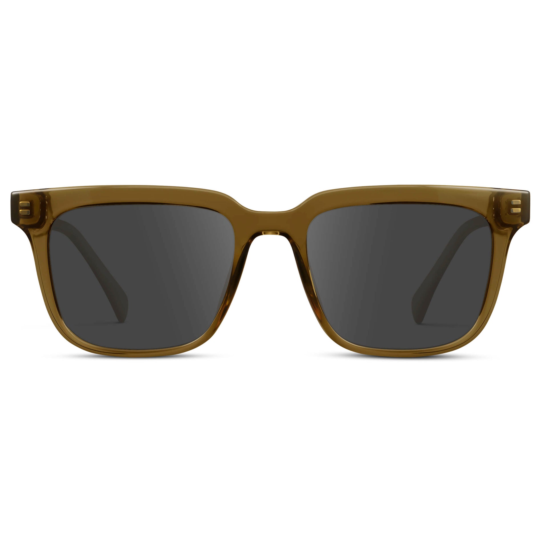 Crystal Verde / Grey || Men's Thick Square Prescription Sunglasses with Crystal Verde Acetate Frame and Grey Lens