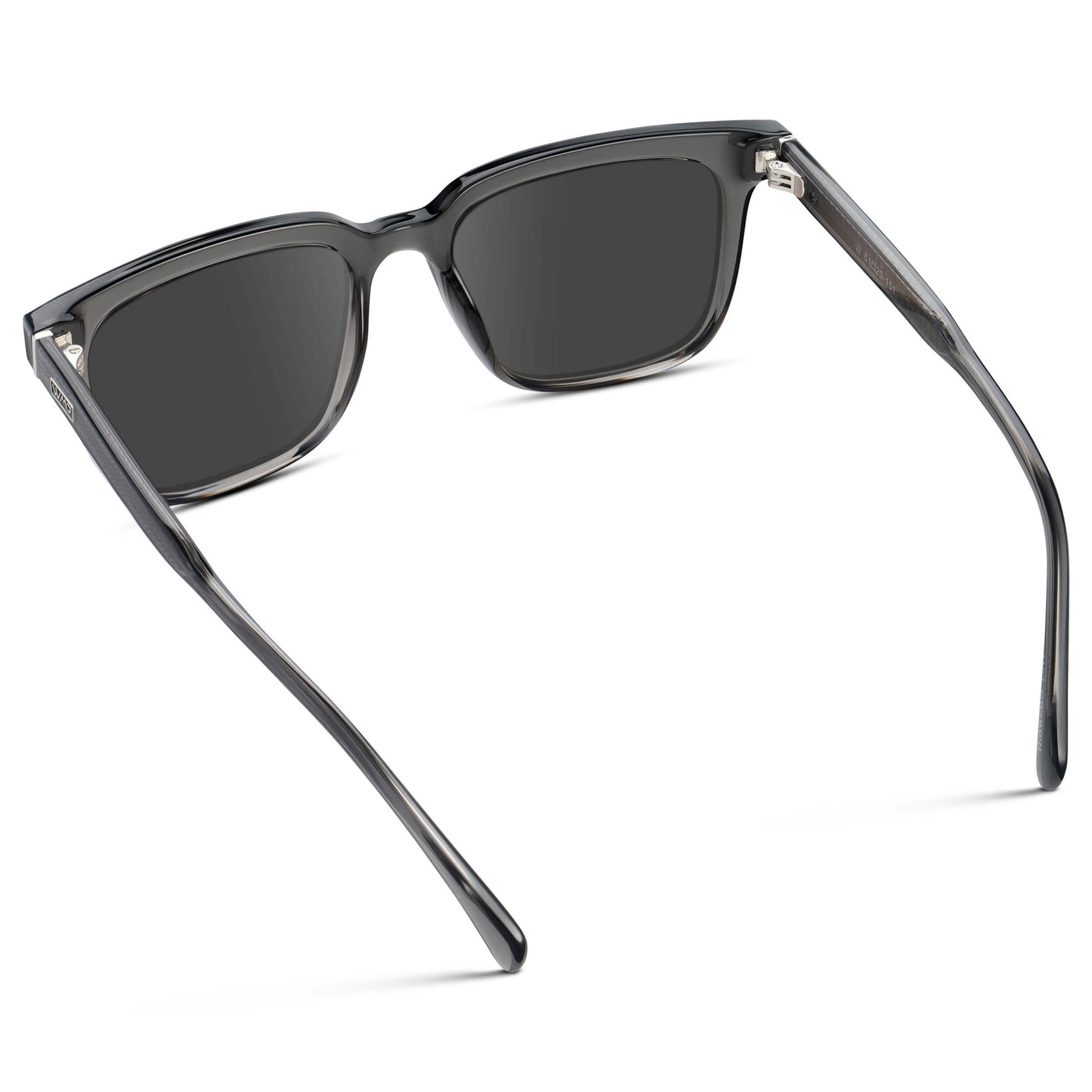 Smoke Grey / Grey || Men's Thick Square Prescription Sunglasses with Smoke Grey Acetate Frame and Grey Lens