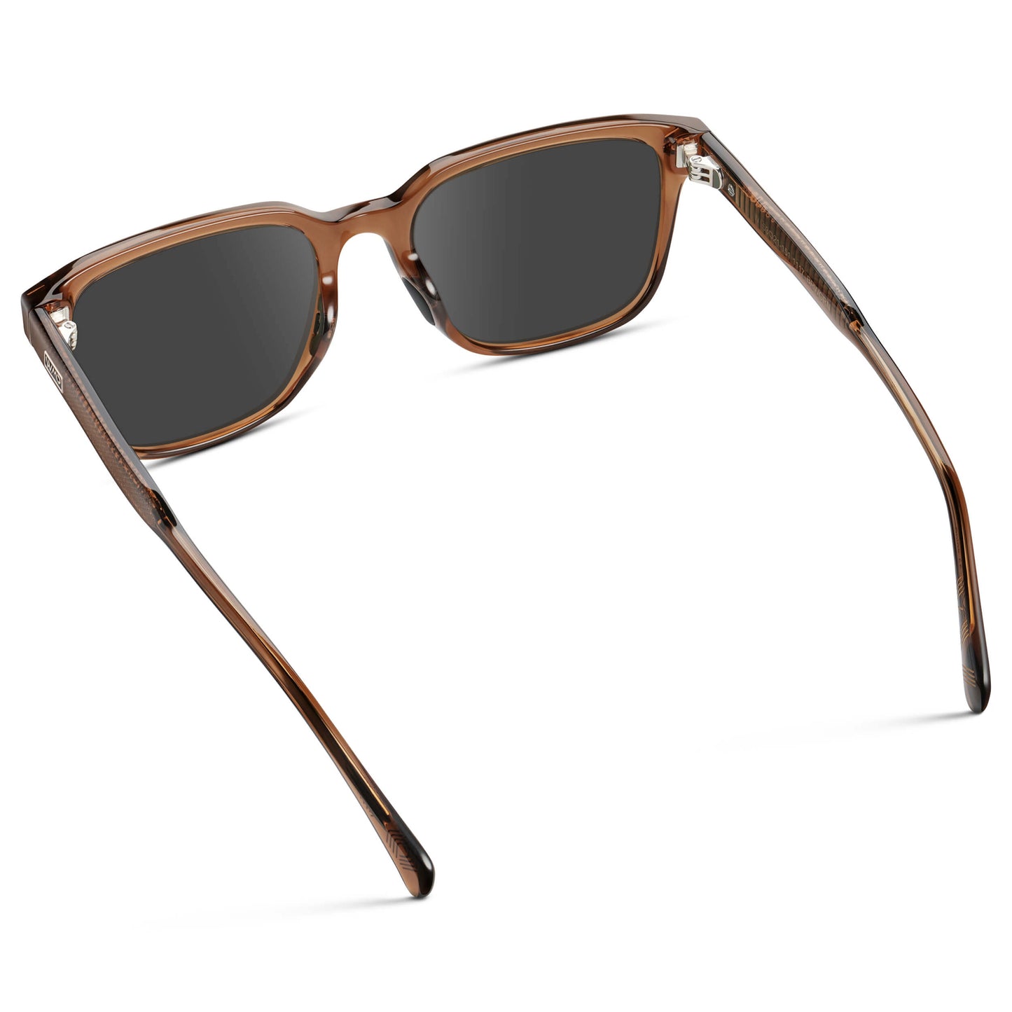 Canyon Brown / Grey || Men's Geometric Rectangular Prescription Sunglasses with Brown Acetate Frame and Grey Lens