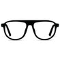Glossy Black || Men's Aviator Prescription Eyeglasses with Black Frame and Clear Lenses on a white background