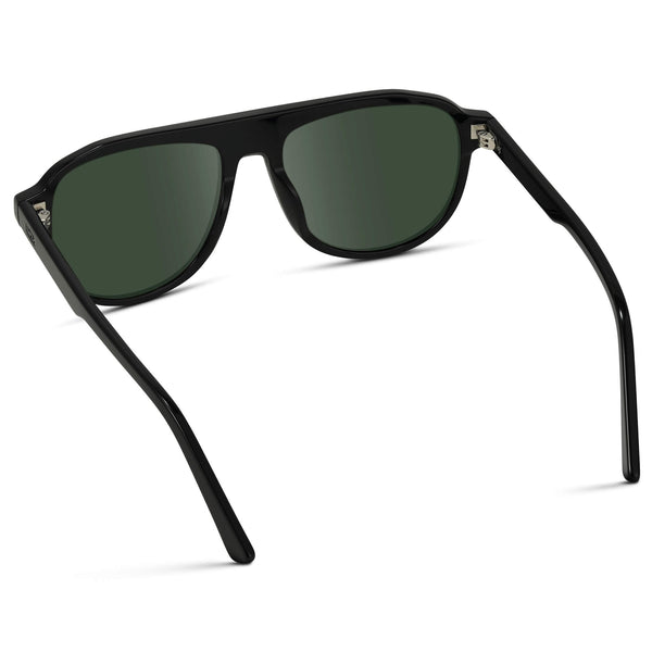 Wyatt | Prescription Sunglasses - Glossy Black / G15 Lens