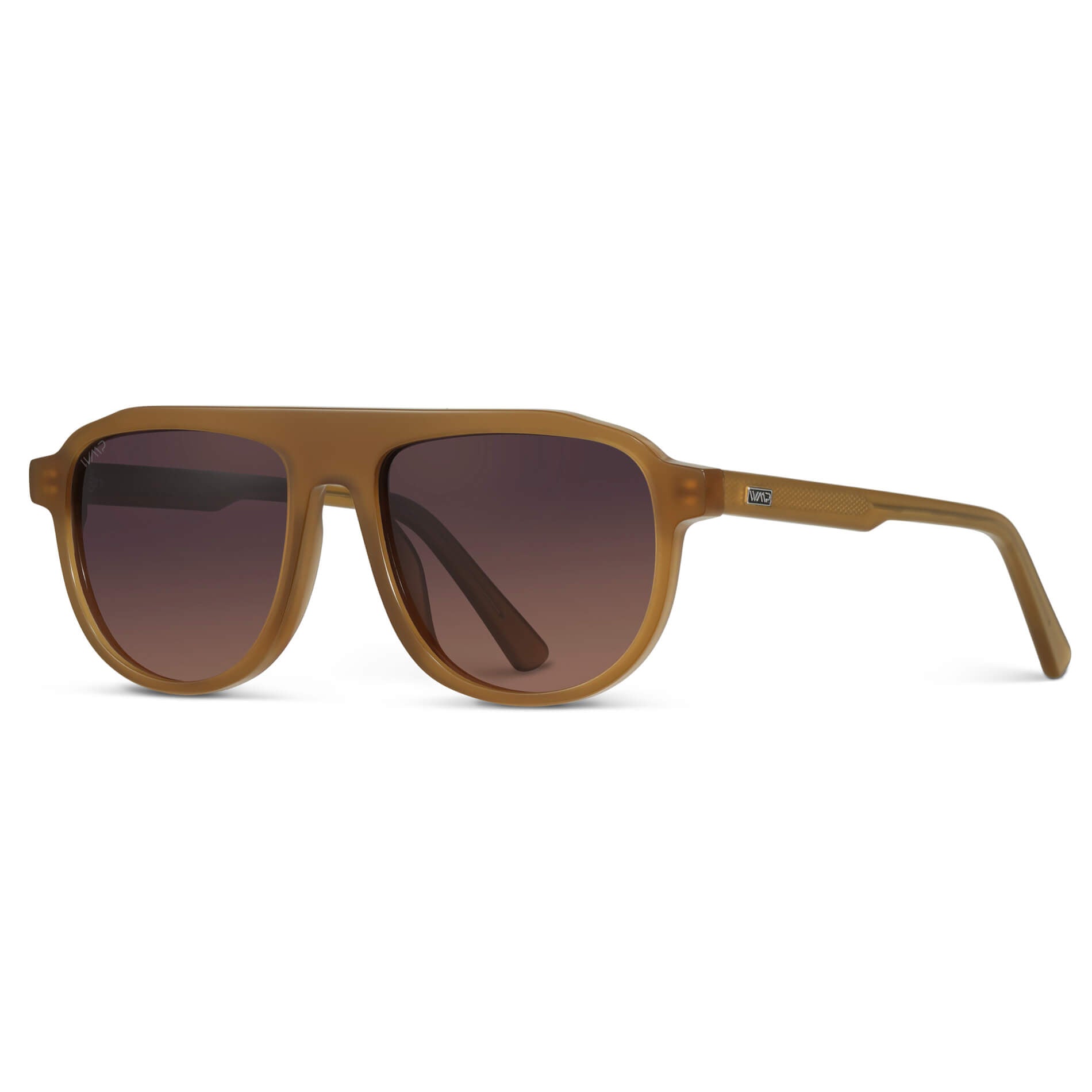 Dune Brown / Maroon Brown Lens || Brown Aviator Sunglasses with Brown Polarized Lenses